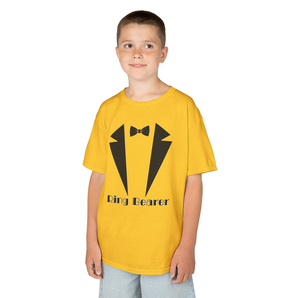 Ring Bearer Kids Tee, Cute Ring Bearer Shirt, Toddler Wedding Outfit, Boys' Formal Wear Tee, Kids' Tuxedo Tee, Wedding Attire for Kids