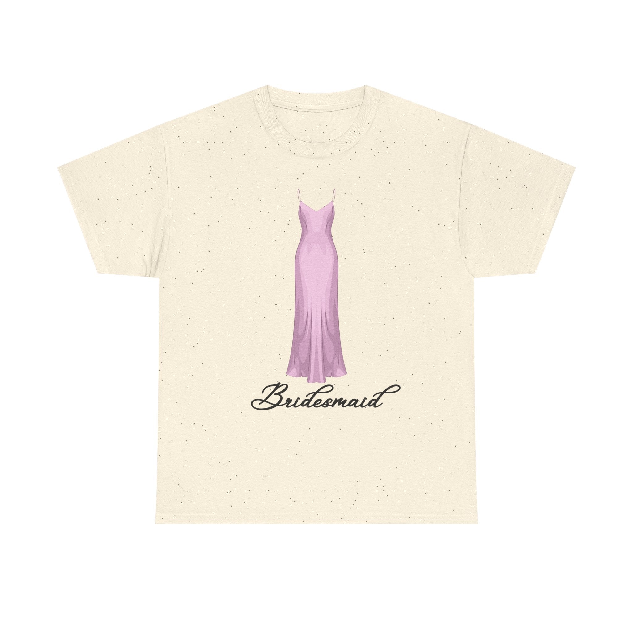 Bridesmaid Heavy Cotton Tee, Wedding Party Apparel, Unisex T-Shirt, Bridal Shower Gift, Casual Wedding Attire, Fun Bridesmaid Shirt