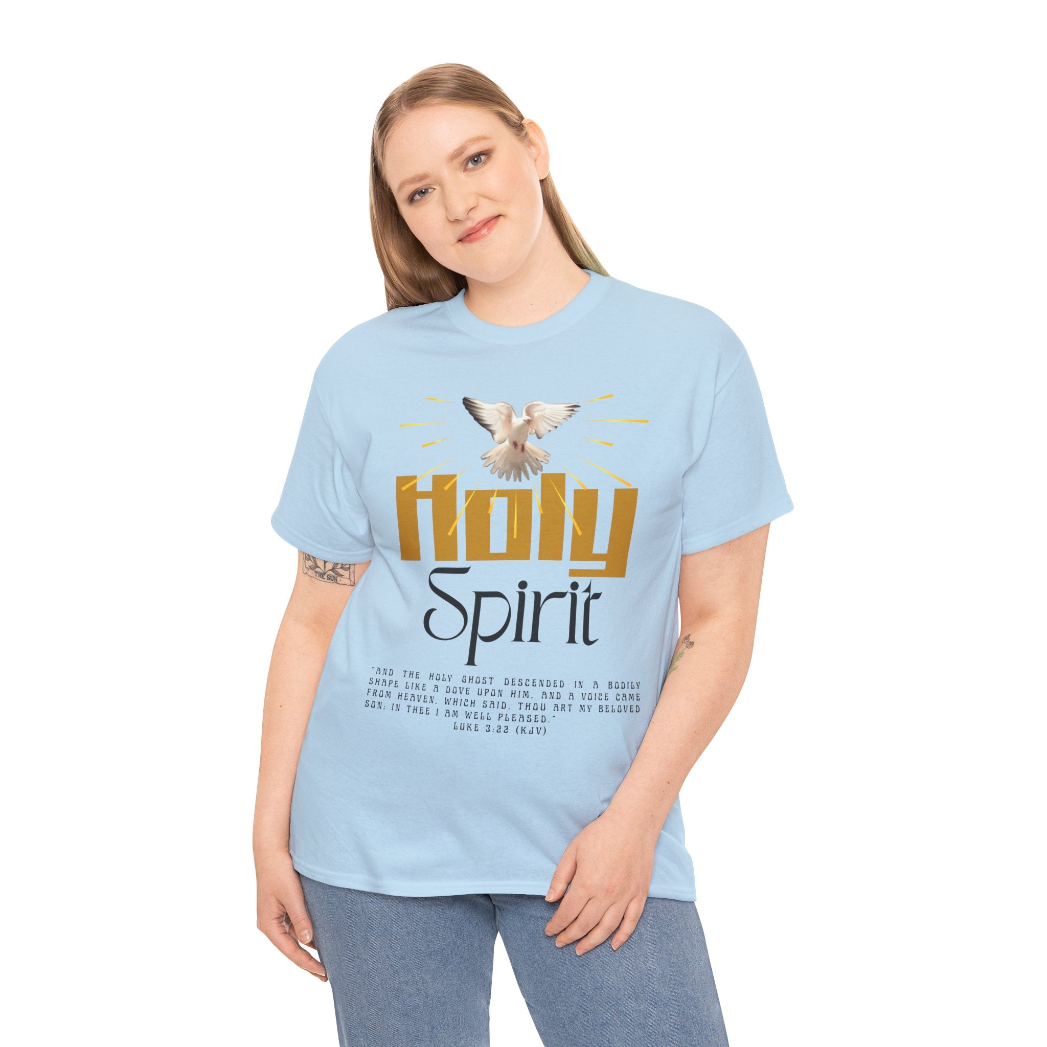Christian T-shirts, Holy Spirit Unisex Heavy Cotton Tee, Inspirational T-Shirt for Faith Celebration, Christian Gift, Spiritual Attire, Religious Apparel
