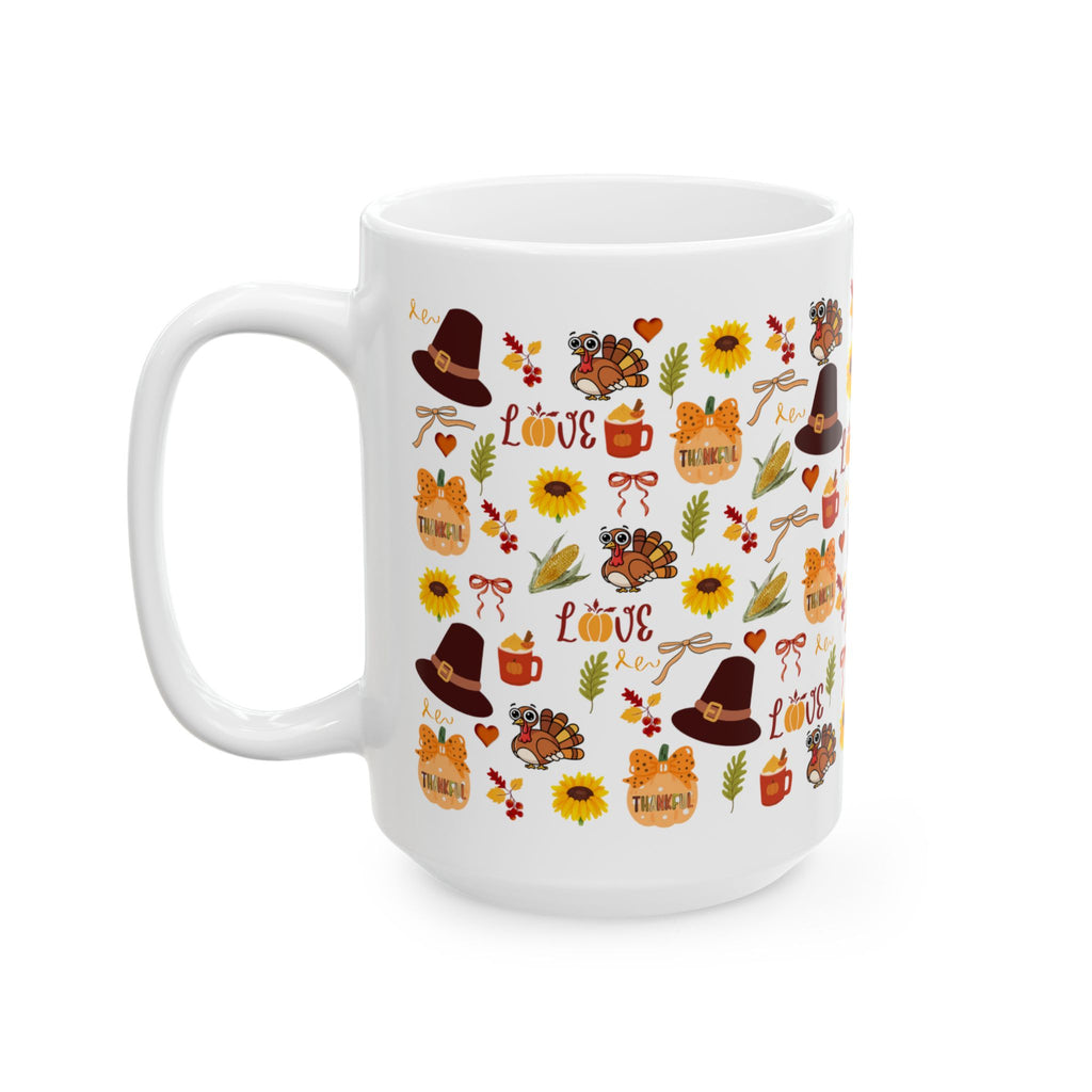 Fall Harvest Ceramic Mug - Cozy Seasonal Design 15 oz