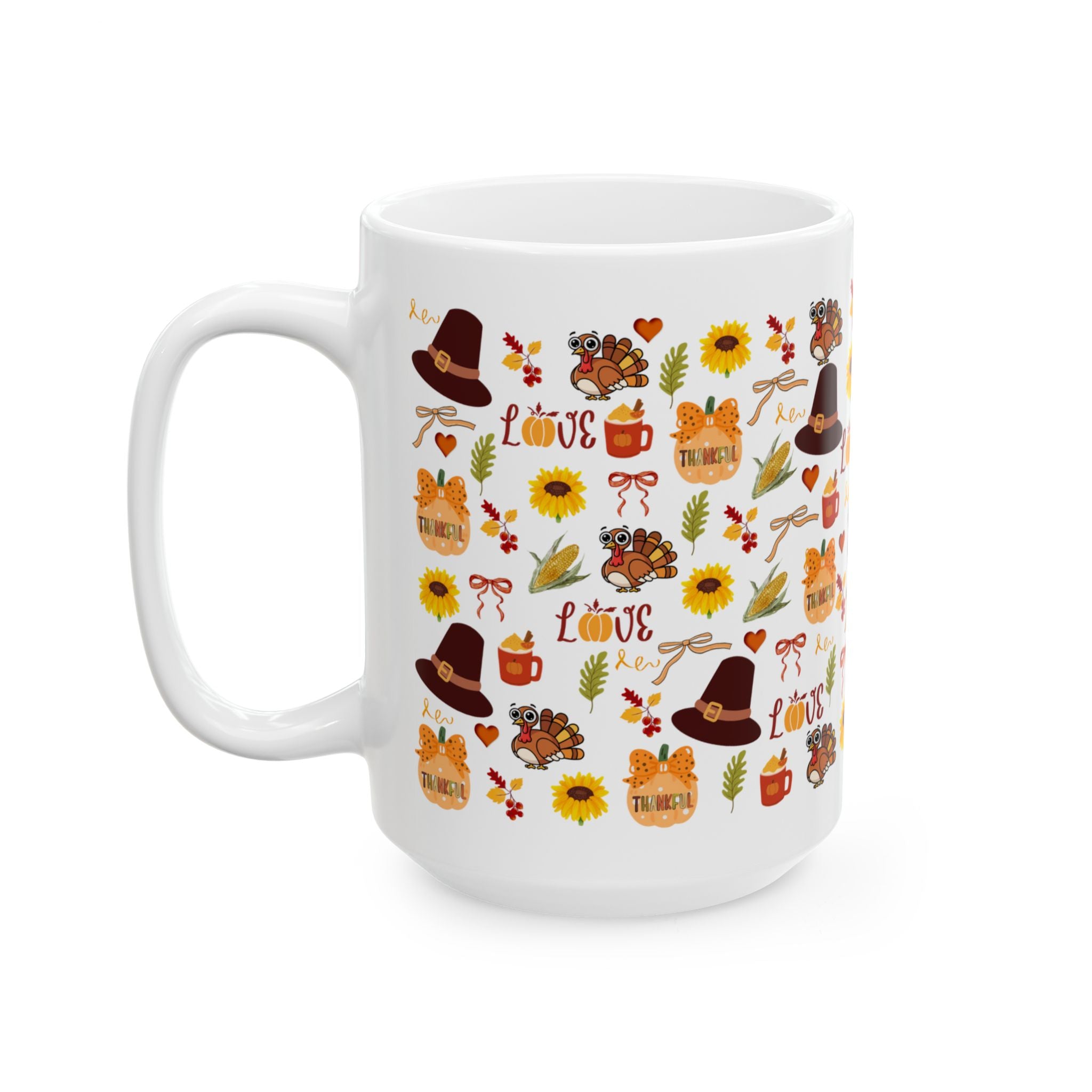 Fall Harvest Ceramic Mug - Cozy Seasonal Design 15 oz