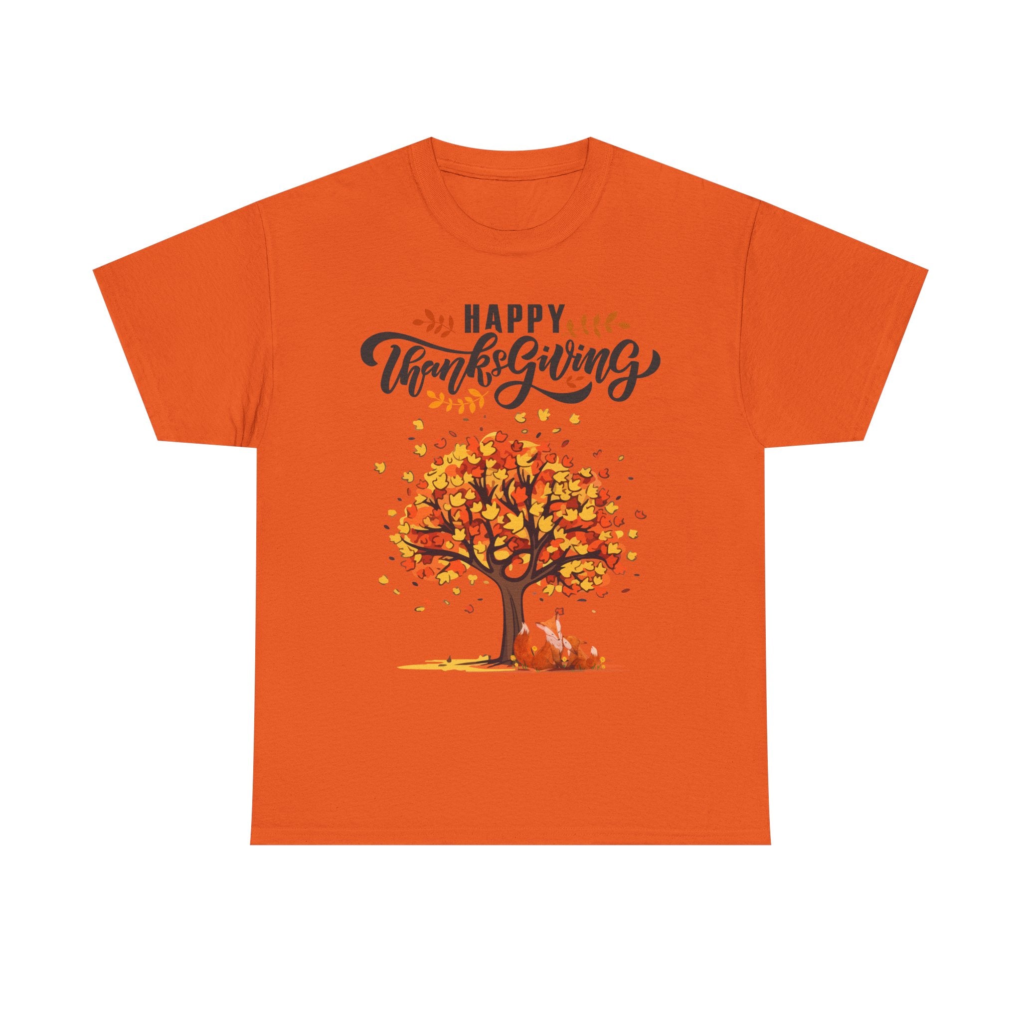 Thanksgiving Tree Tee, Fall T-Shirt, Autumn Apparel, Cozy Gift for Family, Cute Holiday Top
