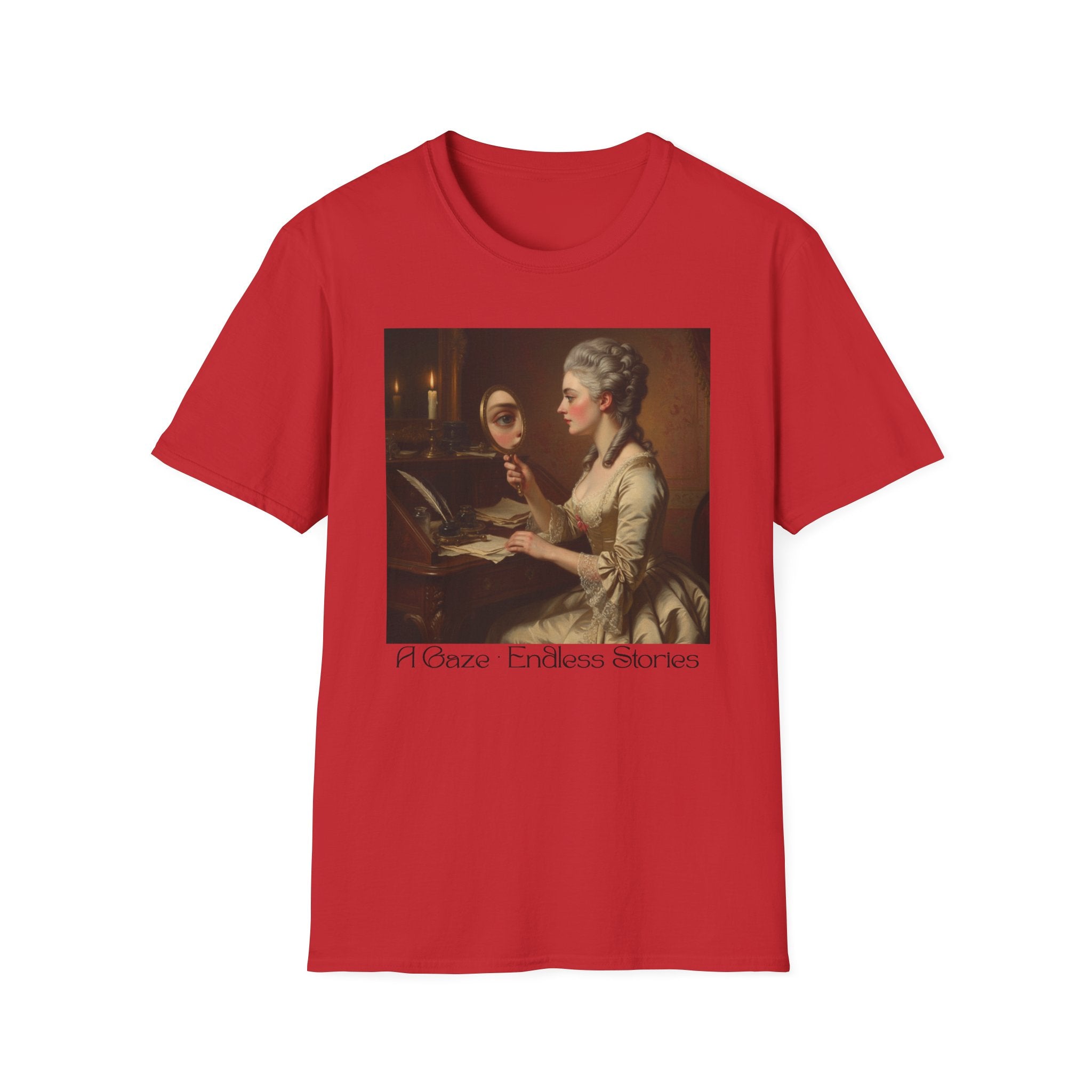 Artistic Vintage T-Shirt with 'A Gaze, Endless Stories' Design, Perfect for Art Lovers, Gifts, Casual Wear, Museum Visits, Art Class