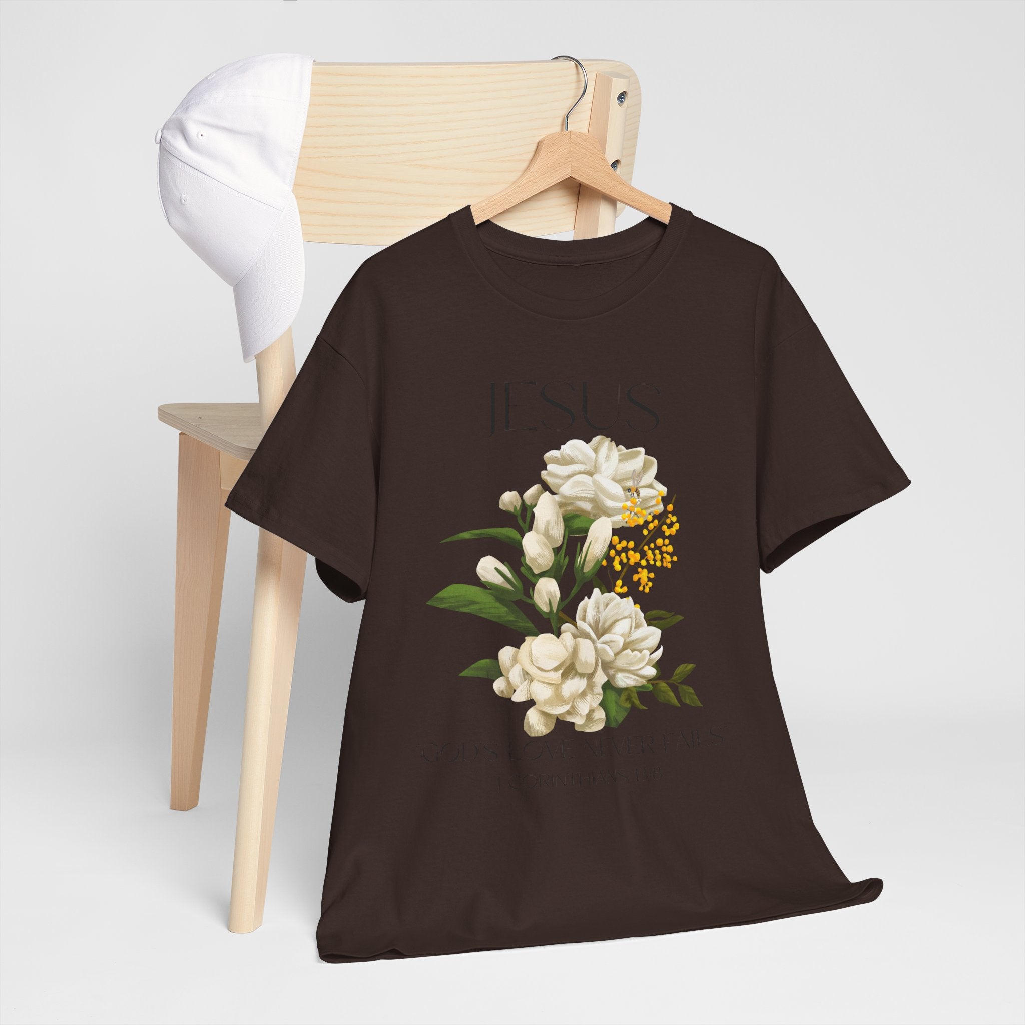 Jesus- God's love never fails-Unisex Heavy Cotton Tee