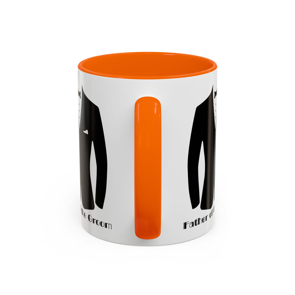 Father of the Groom Accent Coffee Mug 11/15 oz- Perfect Groomsmen Gift, Wedding Keepsake, Stylish Drinkware, Unique Wedding Favor