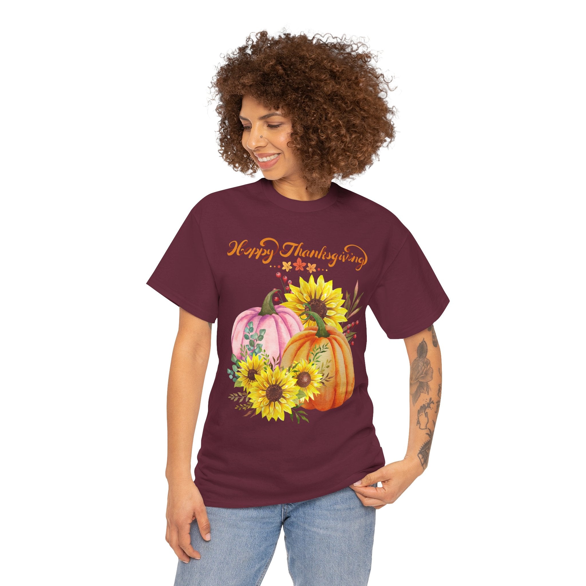 Thanksgiving T-shirts, Pumpkin Tee, Autumn Shirt, Unisex Fall Apparel, Holiday Gift, Cozy Outfit, Harvest Festival Clothing