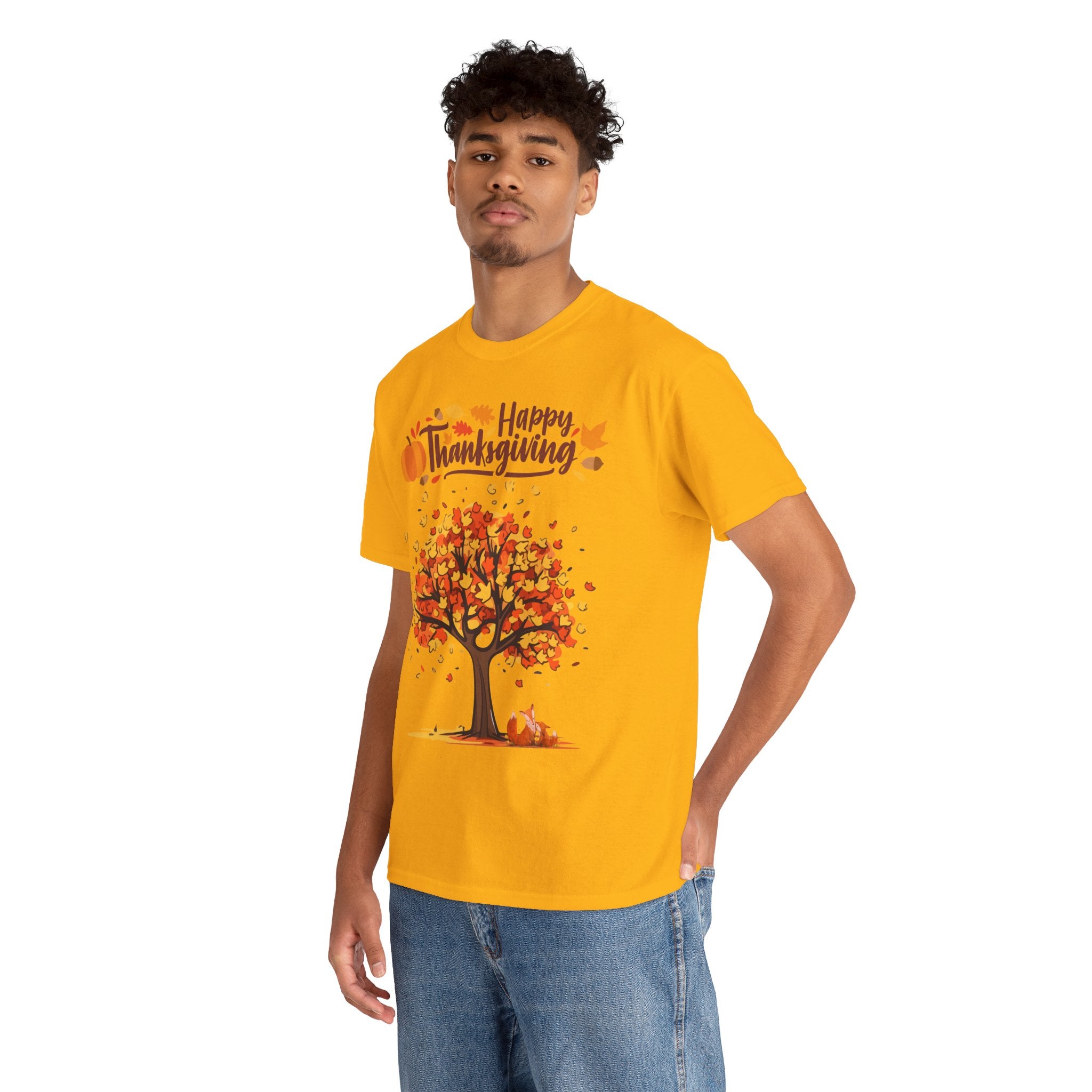 Thanksgiving Tree Tee, Autumn Shirt, Fall Apparel, Family Gathering Top, Seasonal Wear, Thanksgiving Gift