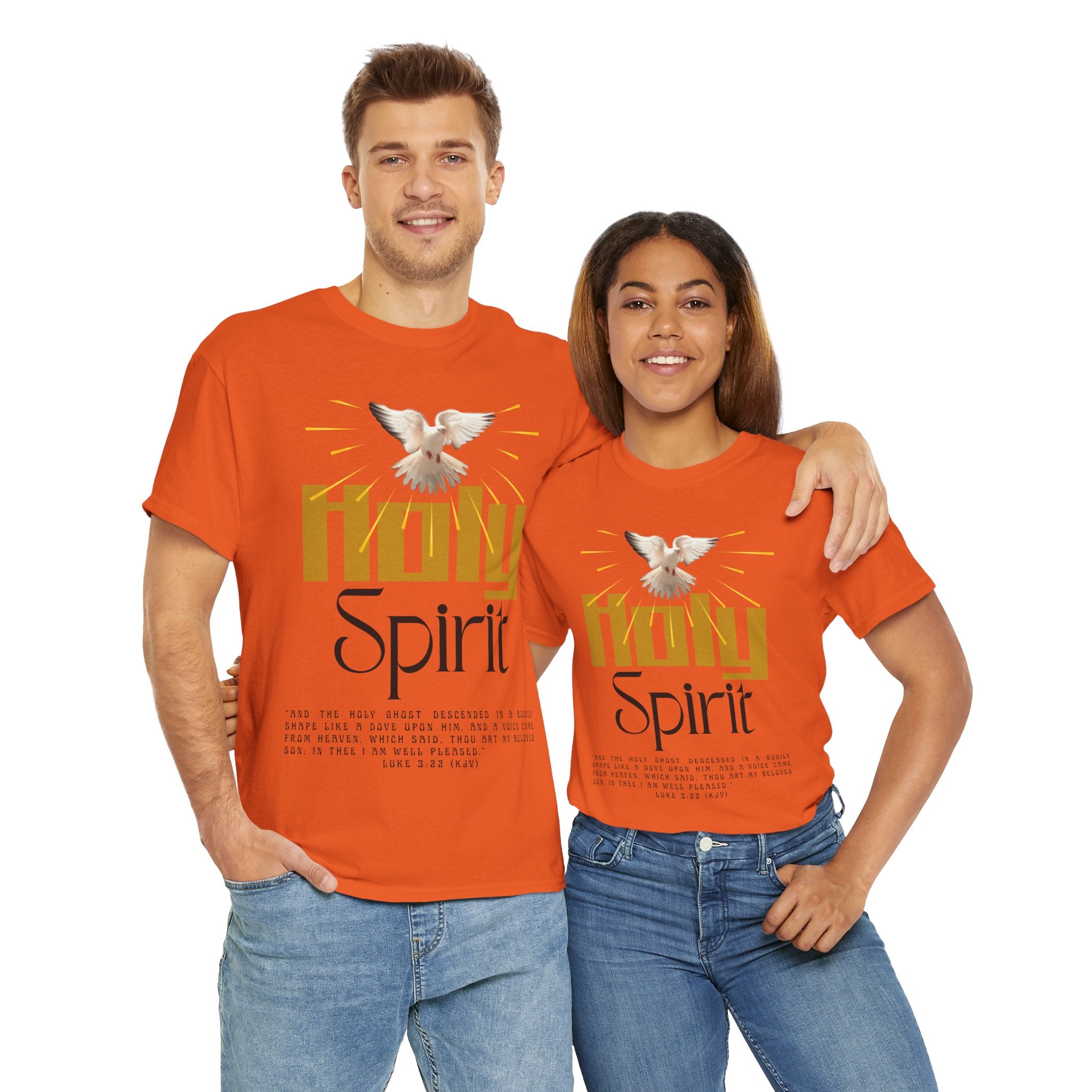 Christian T-shirts, Holy Spirit Unisex Heavy Cotton Tee, Inspirational T-Shirt for Faith Celebration, Christian Gift, Spiritual Attire, Religious Apparel