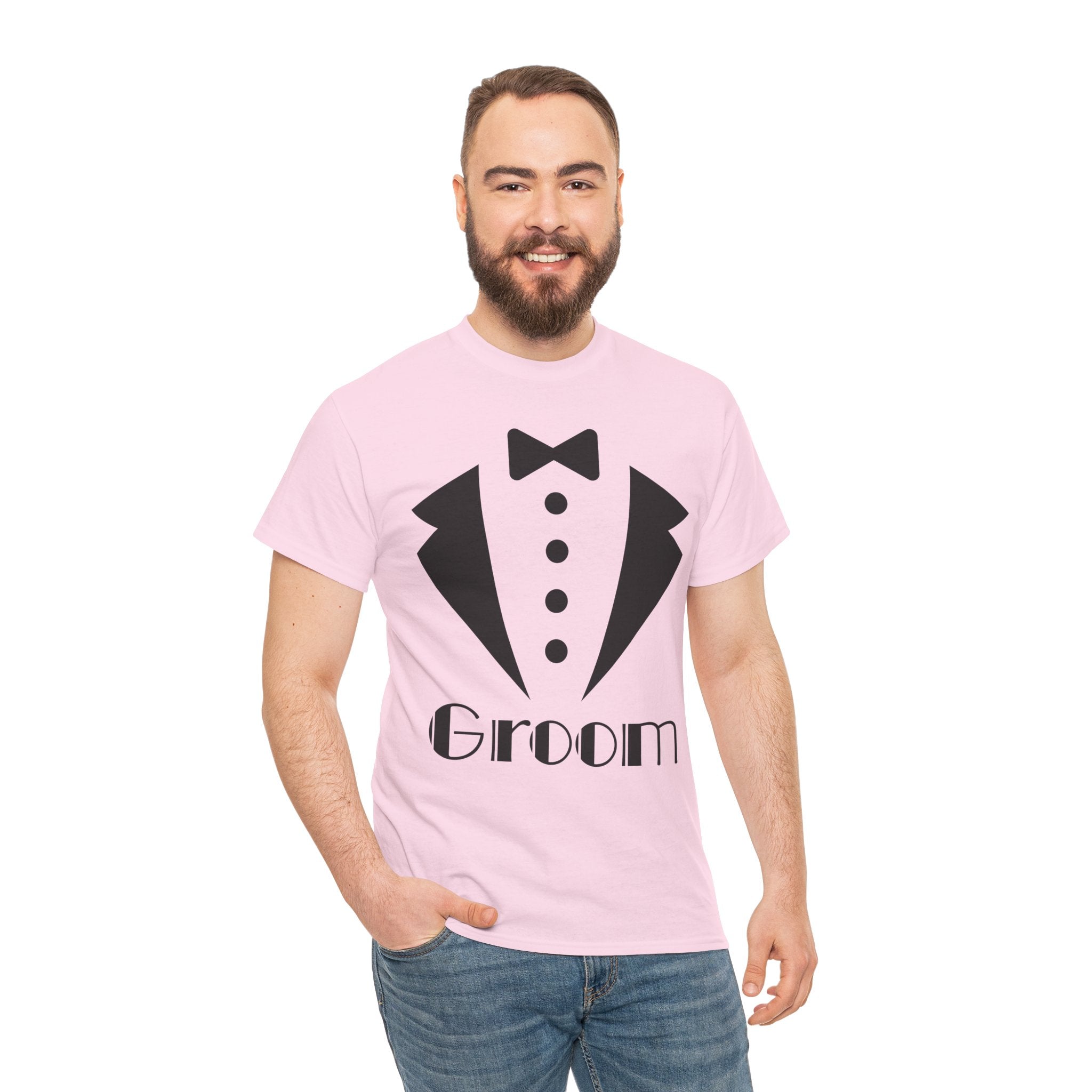 Groom T-Shirt - Unisex Heavy Cotton Tee for Weddings, Bachelor Parties, Groomsmen Gifts, Engagements, Bridal Showers