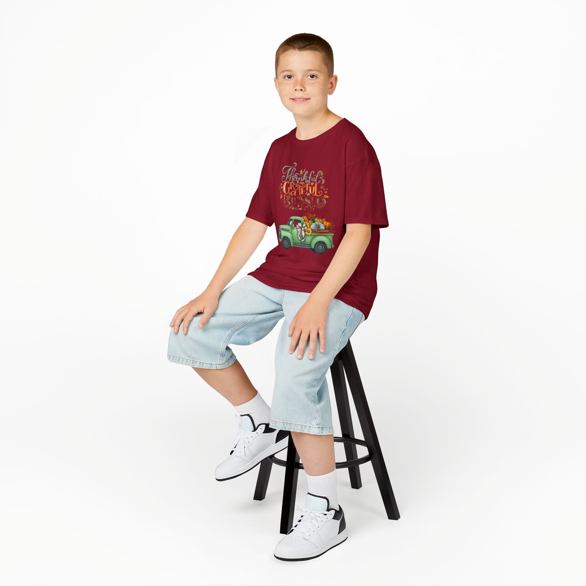 Blessed Fall Kids Tee, Adorable Autumn Shirt, Cute Harvest T-Shirt, Thanksgiving Gift for Kids, Comfy Cotton Youth Apparel