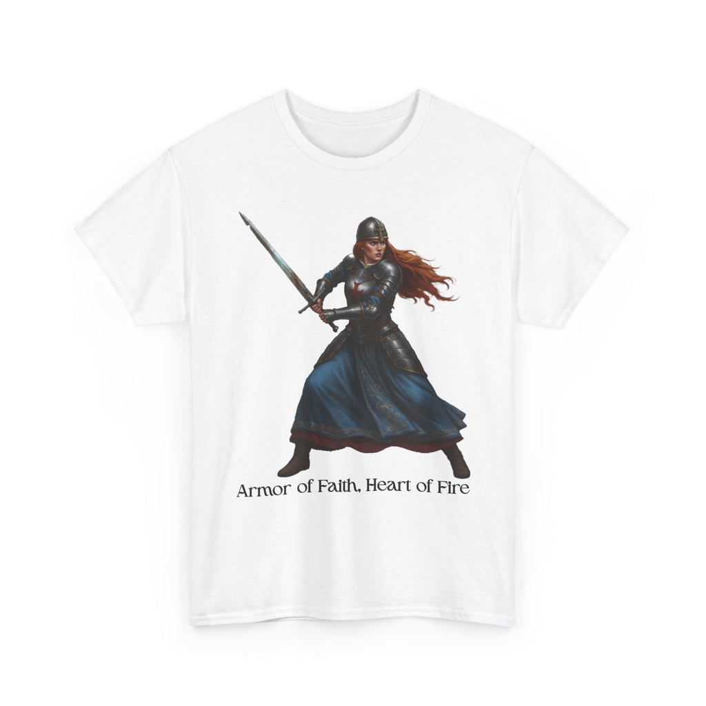 Warrior Spirit Unisex Heavy Cotton Tee, Inspirational Shirt, Fantasy Gift, Empowerment Merchandise, Soft Cotton Tee, Everyday Wear
