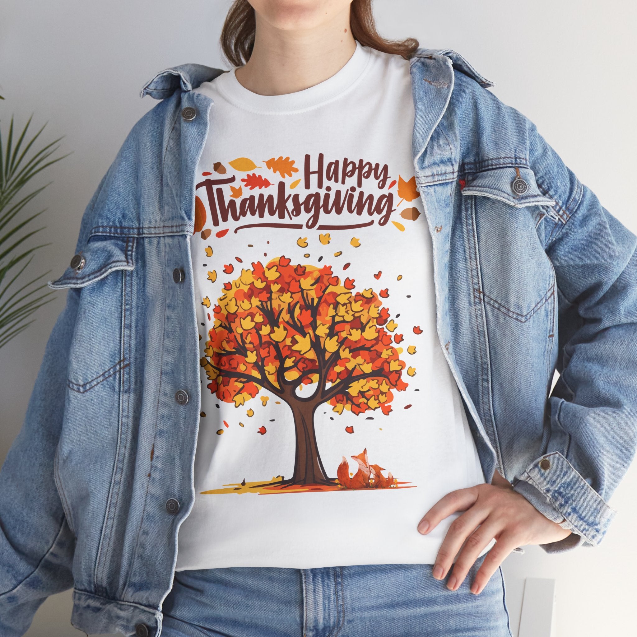 Thanksgiving Tree Tee, Autumn Shirt, Fall Apparel, Family Gathering Top, Seasonal Wear, Thanksgiving Gift