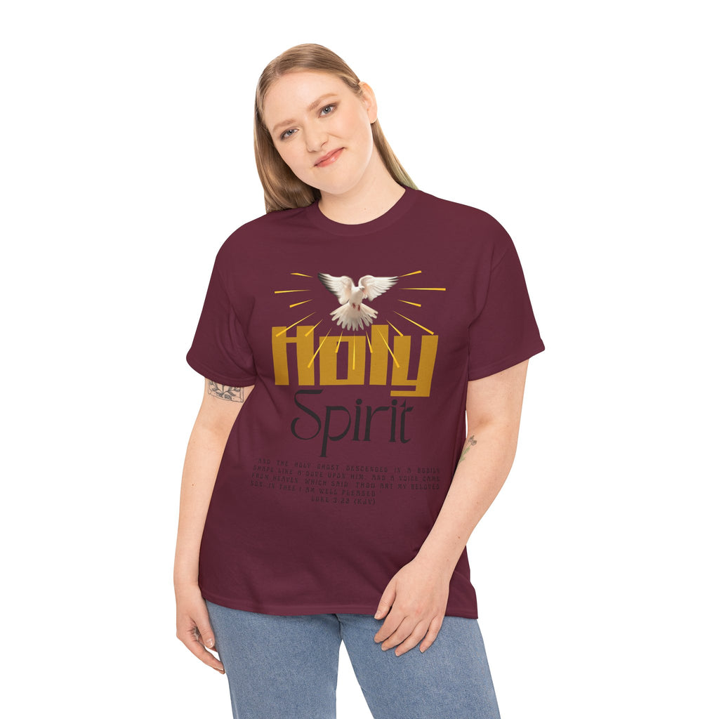 Christian T-shirts, Holy Spirit Unisex Heavy Cotton Tee, Inspirational T-Shirt for Faith Celebration, Christian Gift, Spiritual Attire, Religious Apparel