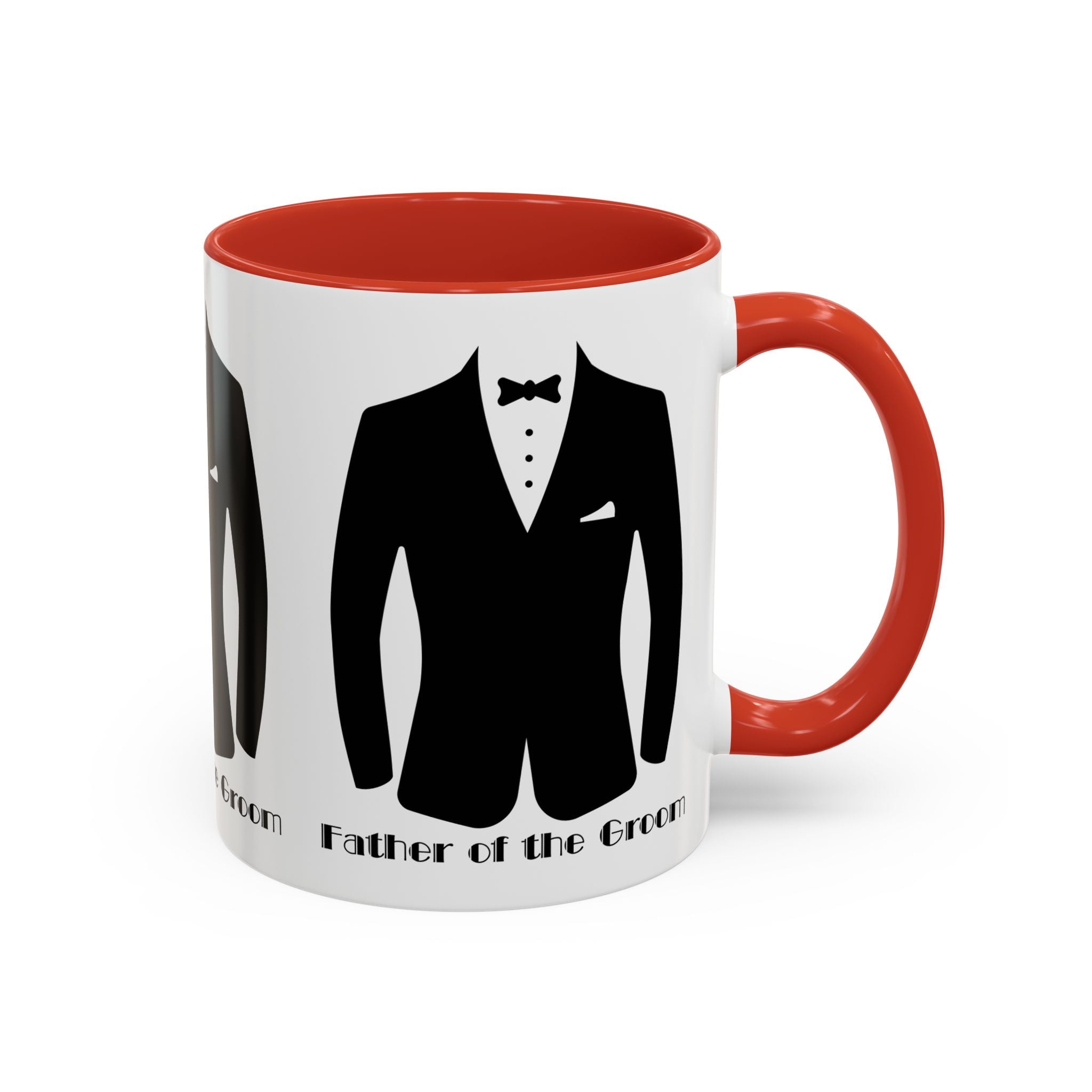 Father of the Groom Accent Coffee Mug 11/15 oz- Perfect Groomsmen Gift, Wedding Keepsake, Stylish Drinkware, Unique Wedding Favor
