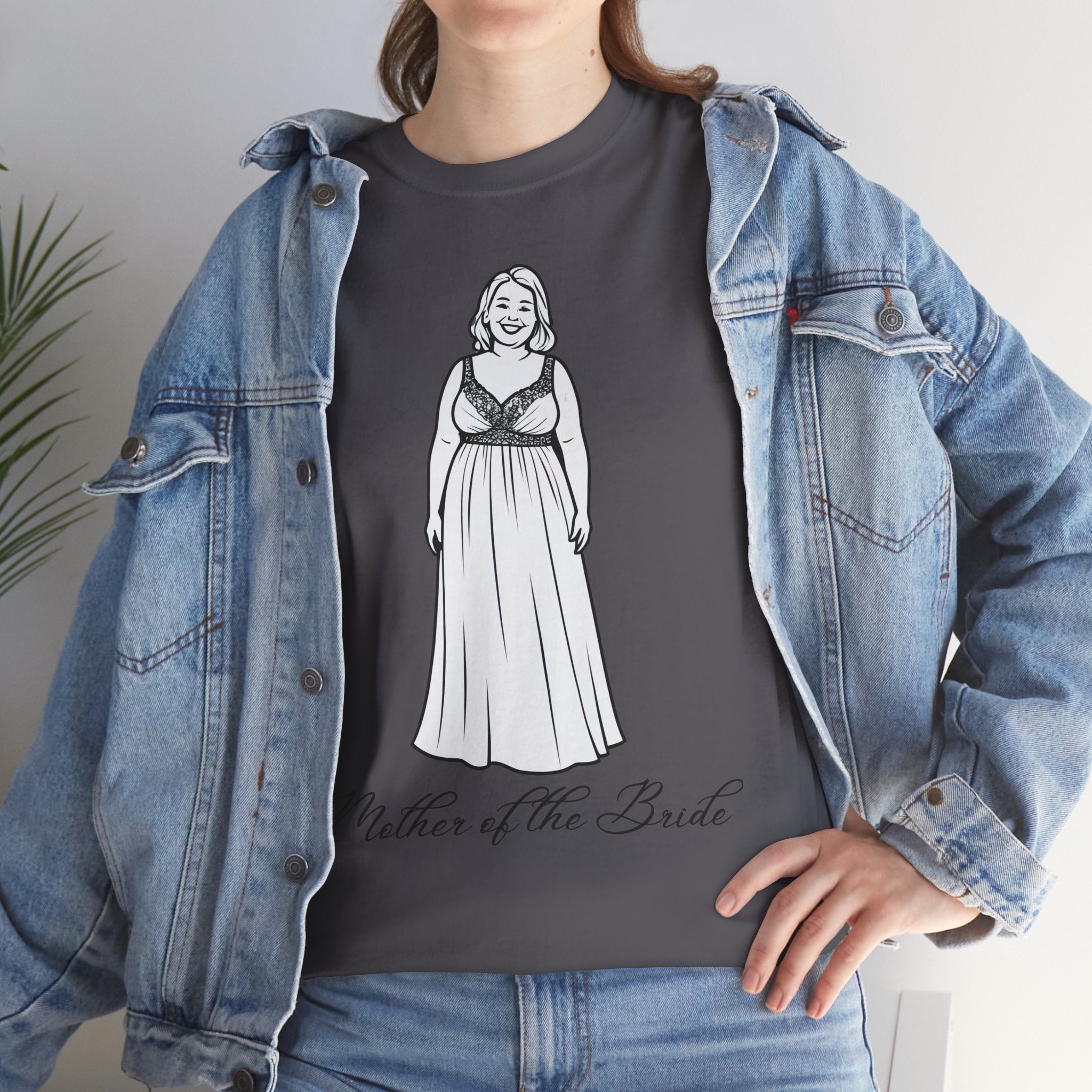 Mother of the Bride Tee, Plus Size Wedding Shirt, Unisex Cotton T-Shirt, Bridal Party Gift, Fun Wedding Day Apparel