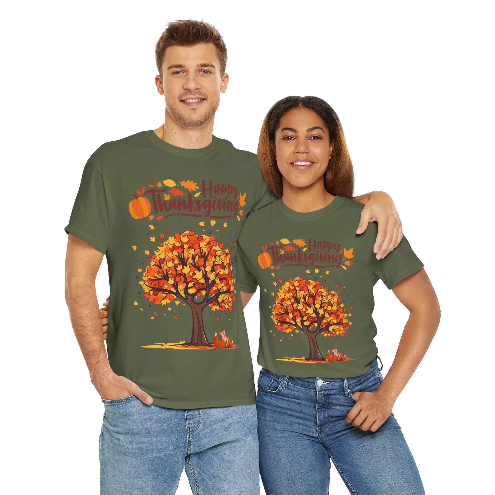 Thanksgiving Tree Tee, Autumn Shirt, Fall Apparel, Family Gathering Top, Seasonal Wear, Thanksgiving Gift