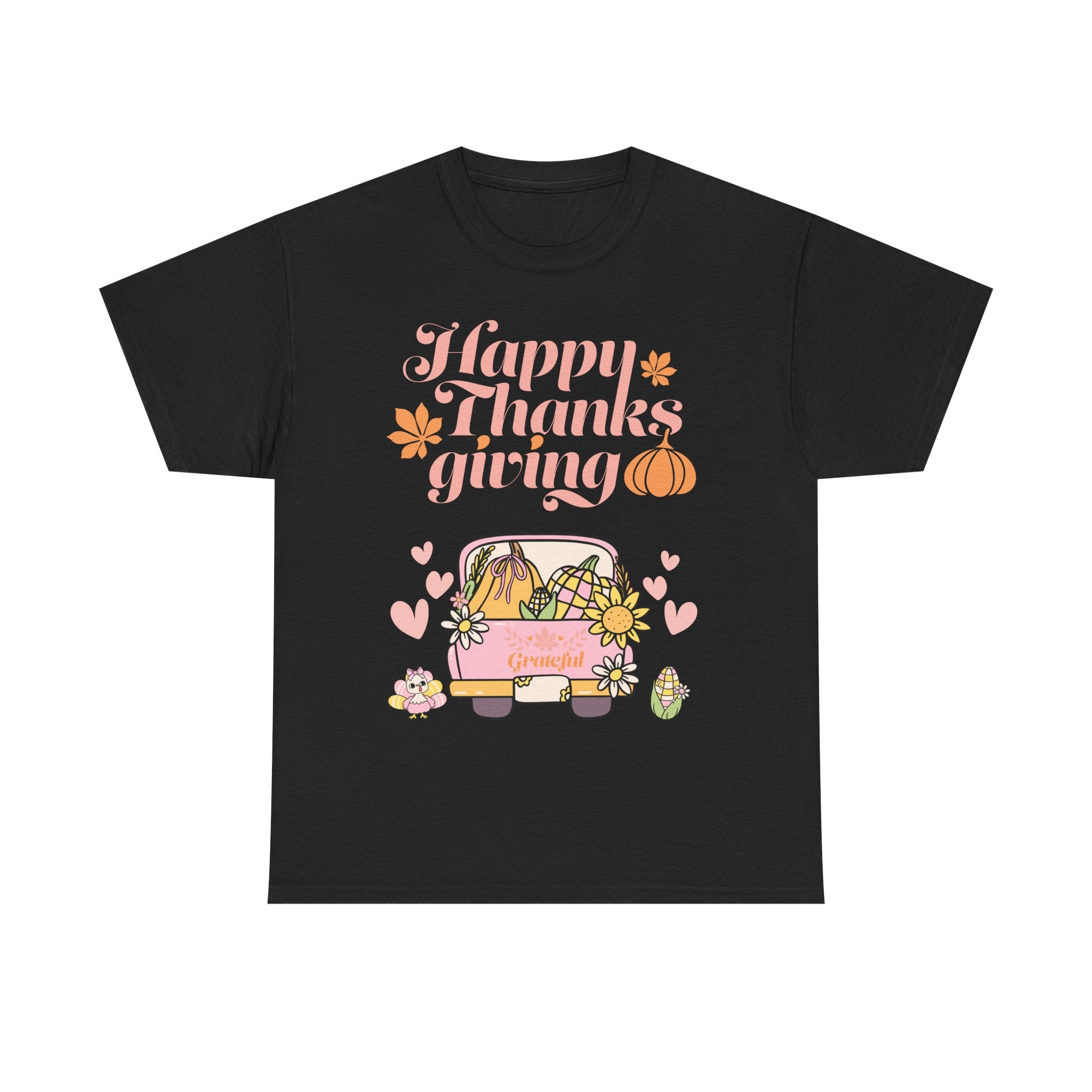 Happy Thanksgiving Unisex Tee | Cozy Autumn Shirt for Family Gatherings, Thanksgiving Celebration, Fall Fashion, Cute Gift Idea