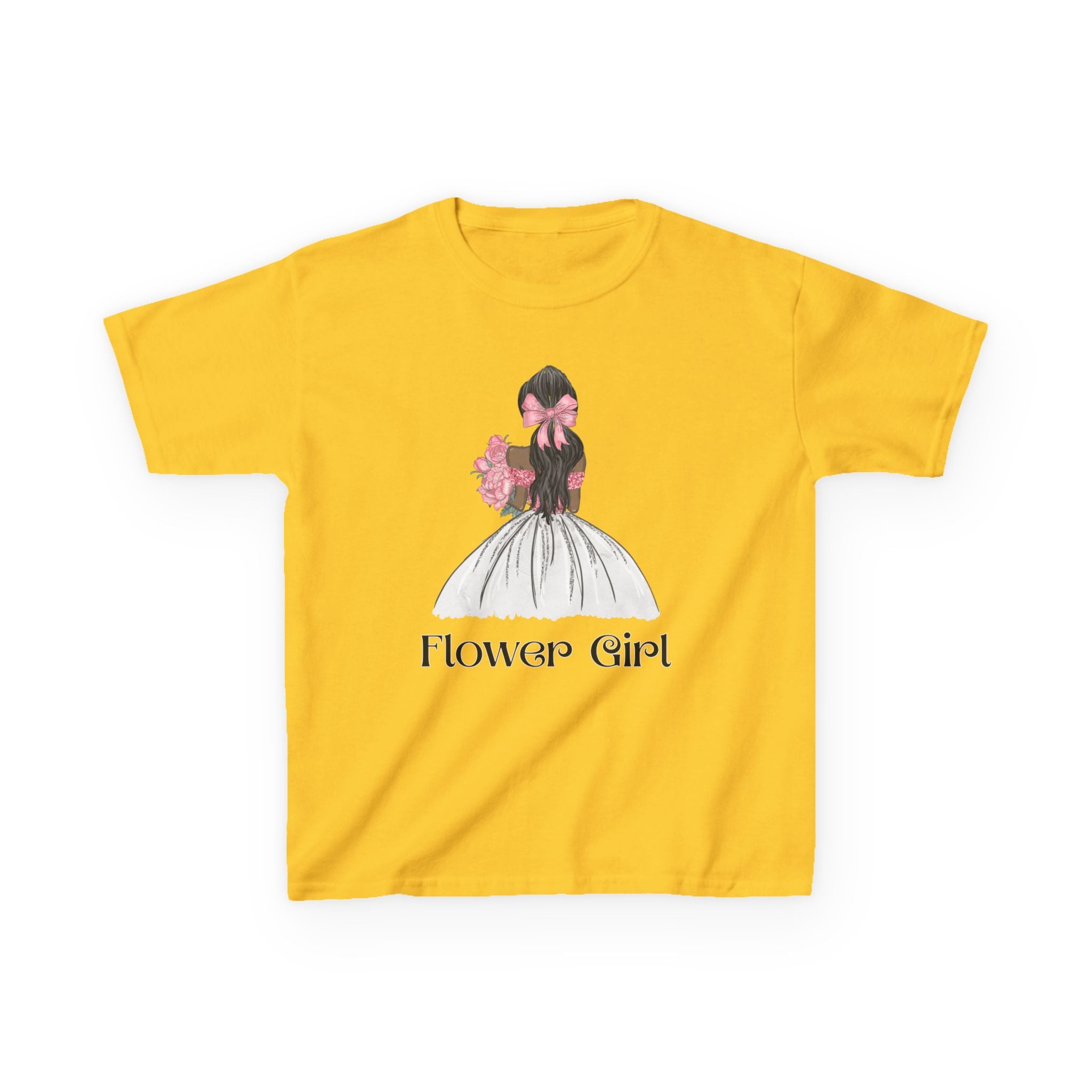 Flower Girl Kids Tee, Cute Floral T-Shirt for Flower Girls, Wedding Apparel, Toddler Gift, Birthday Outfit, Spring Fling Top