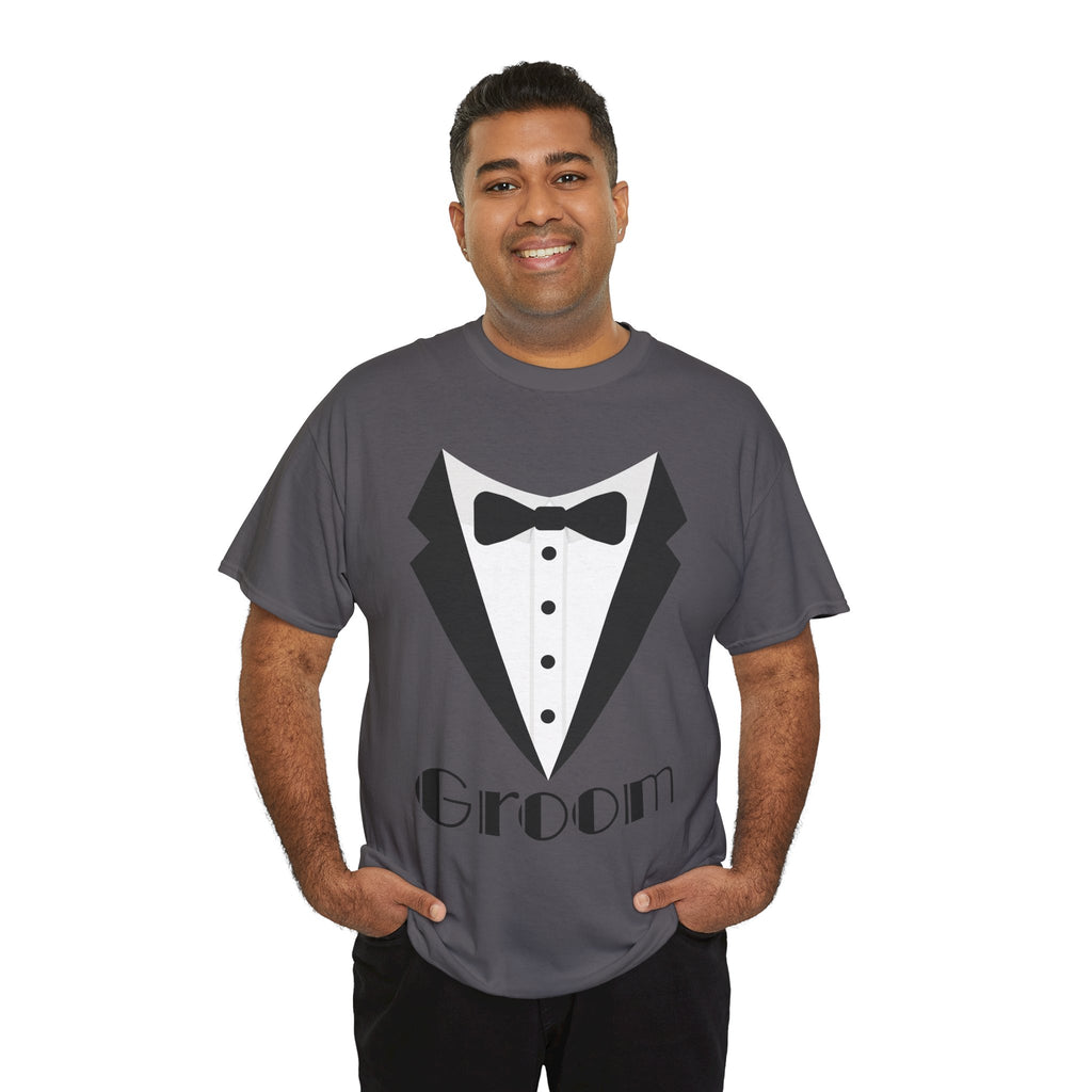 Groom T-Shirt, Unisex Heavy Cotton Tee for Weddings, Bachelor Parties, Groomsmen Gifts, Casual Wear, Bridal Showers