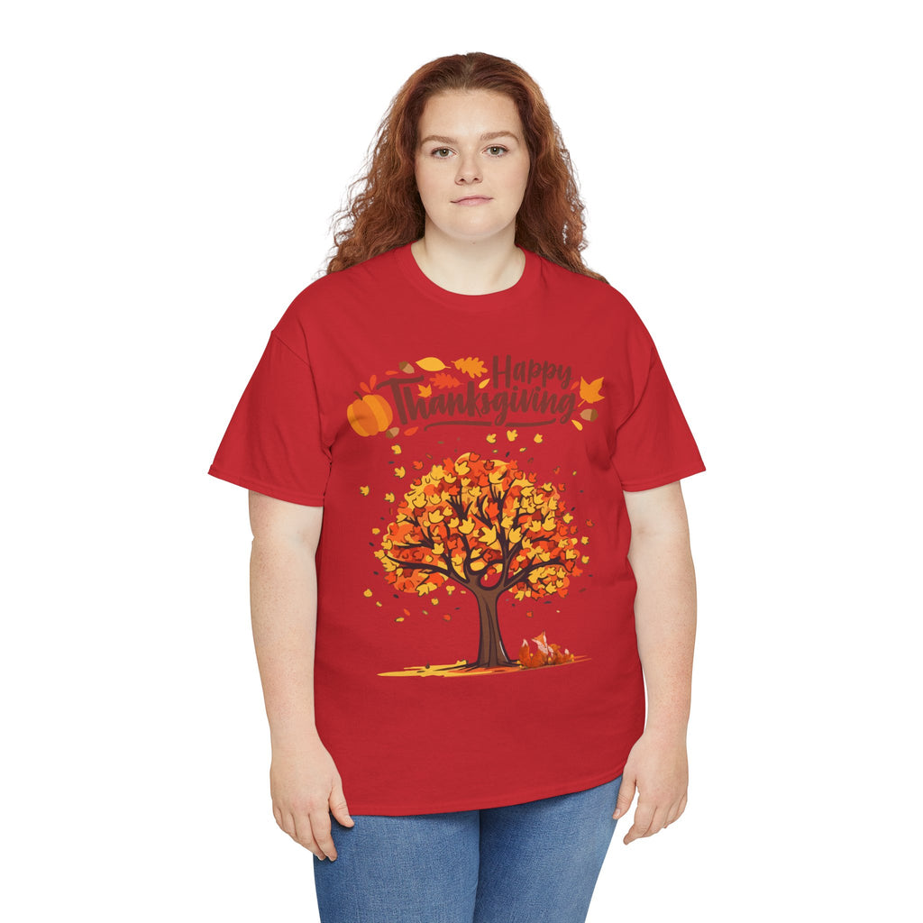 Thanksgiving Tree Tee, Autumn Shirt, Fall Apparel, Family Gathering Top, Seasonal Wear, Thanksgiving Gift
