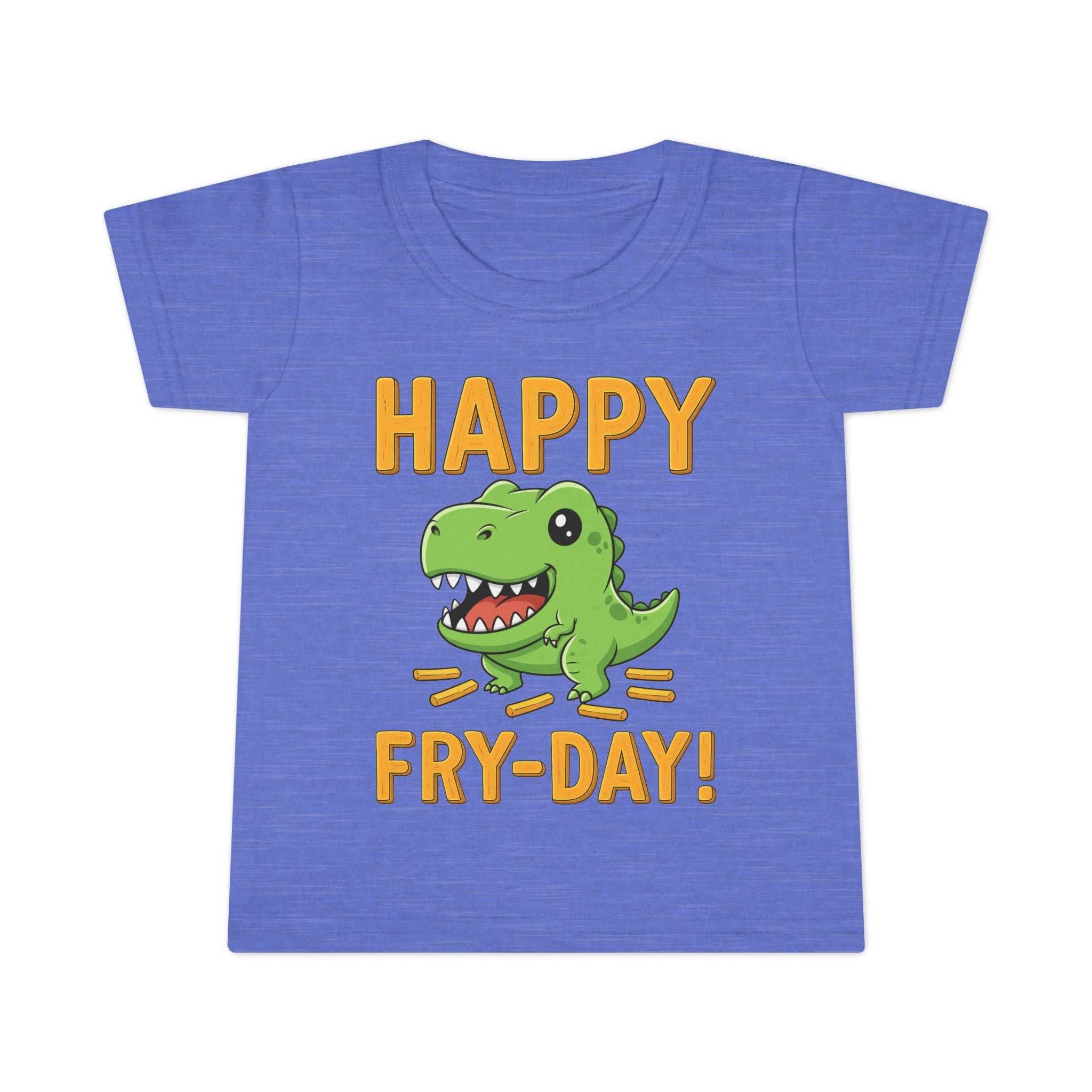 Dino Fry-Day Toddler T-Shirt, Fun Kids Tee, Dinosaur Shirt for Toddlers, Cute Children's Clothing, Toddler Gift Idea