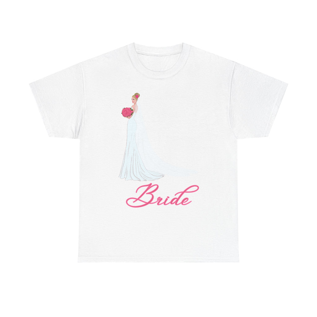Bride Unisex Heavy Cotton Tee, Wedding Gift, Bridal Party Shirt, Engagement Party Top, Bride T-Shirt, Bridal Shower Attire