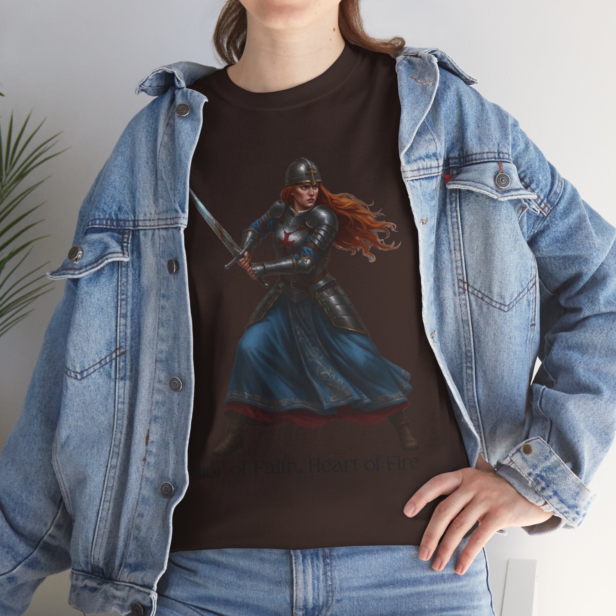 Warrior Spirit Unisex Heavy Cotton Tee, Inspirational Shirt, Fantasy Gift, Empowerment Merchandise, Soft Cotton Tee, Everyday Wear