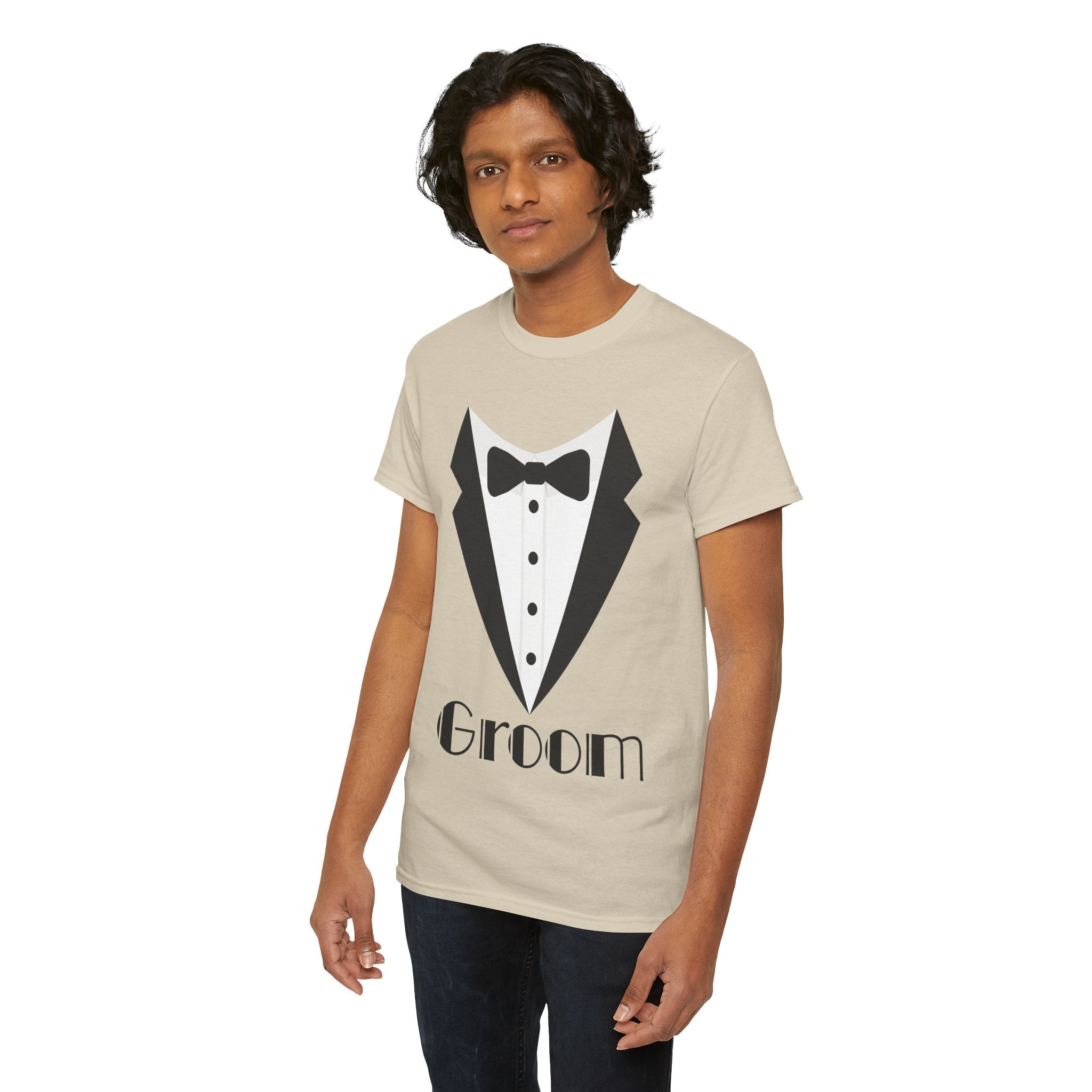 Groom T-Shirt, Unisex Heavy Cotton Tee for Weddings, Bachelor Parties, Groomsmen Gifts, Casual Wear, Bridal Showers