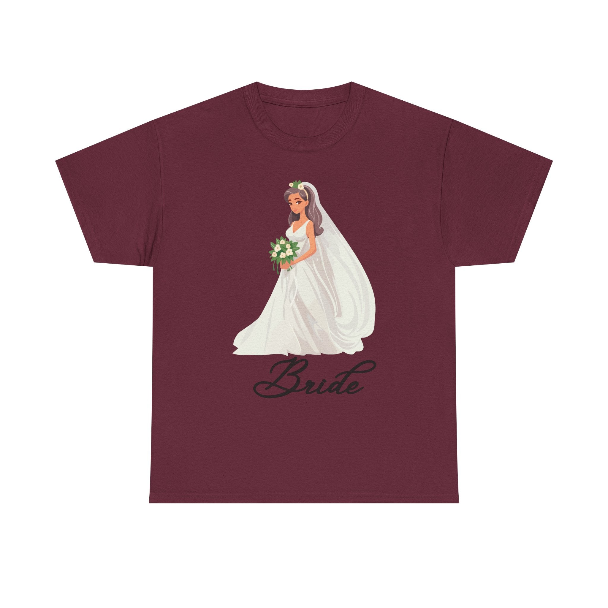 Bride Sketch Unisex Heavy Cotton Tee - Perfect for Weddings, Bridal Showers, Bachelorette Parties, Engagements, and Gifts