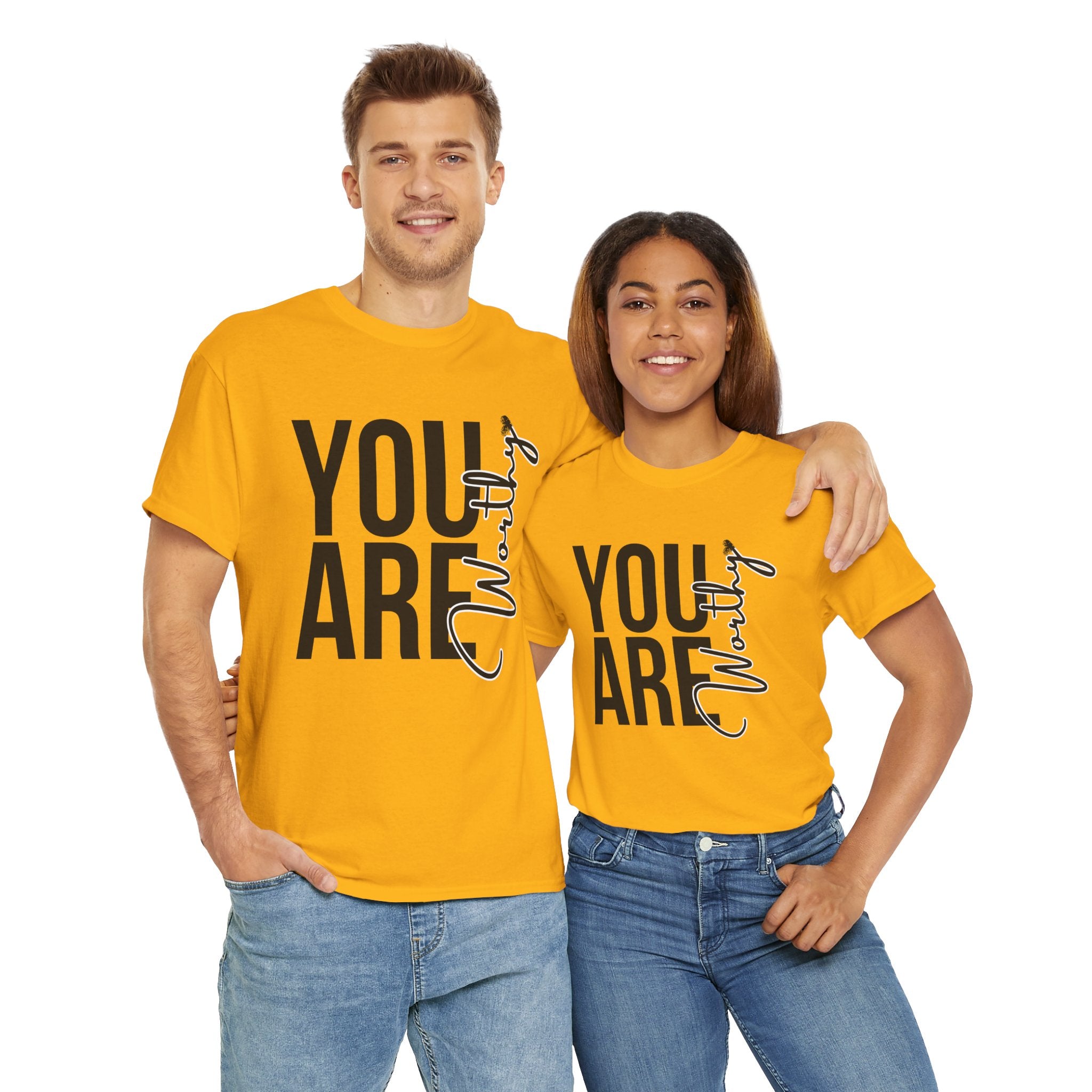 You Are Worthy Unisex Heavy Cotton Tee, Motivational Quote Shirt, Gift for Friends, Self-Love Tee, Uplifting Apparel, Positive [...]