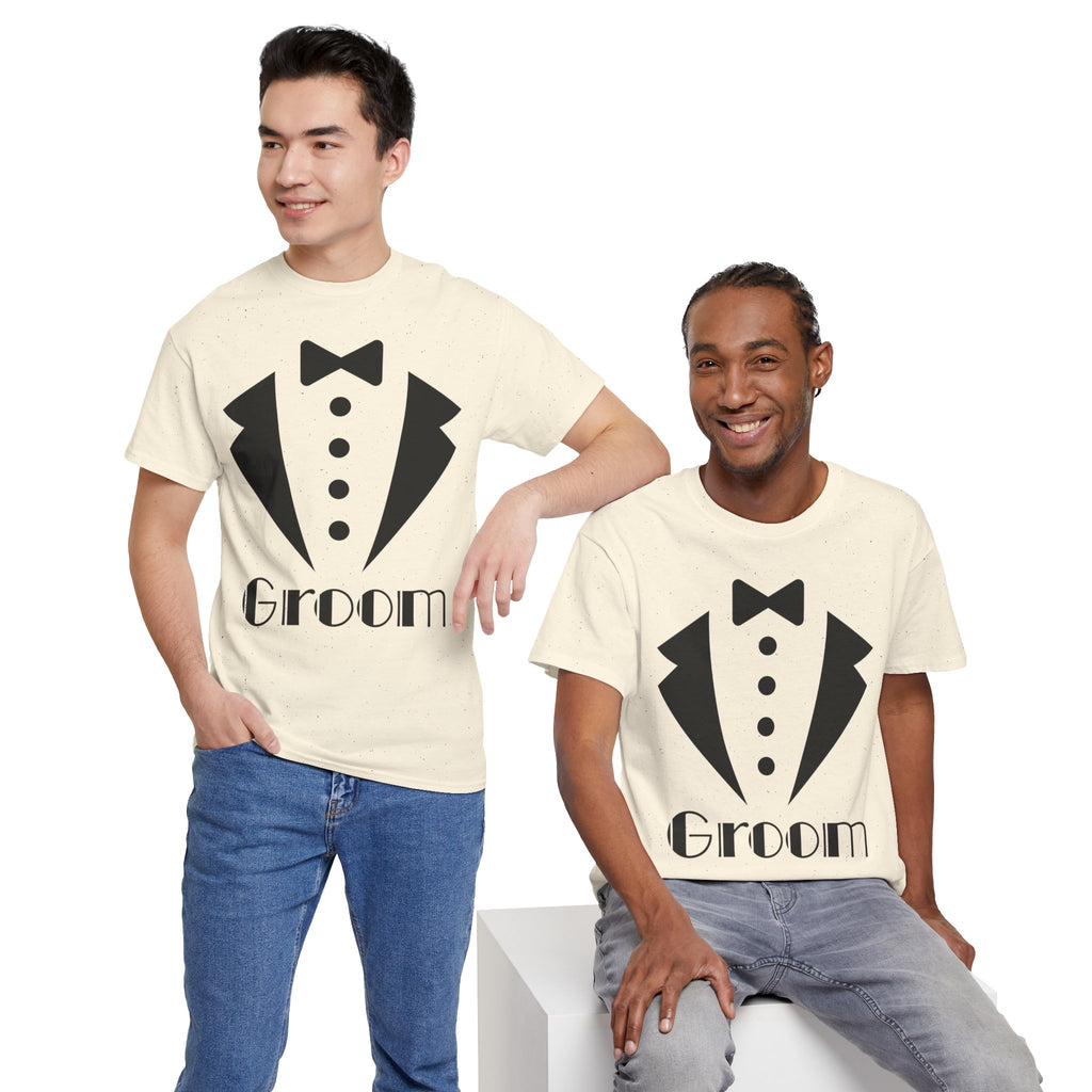 Groom T-Shirt - Unisex Heavy Cotton Tee for Weddings, Bachelor Parties, Groomsmen Gifts, Engagements, Bridal Showers