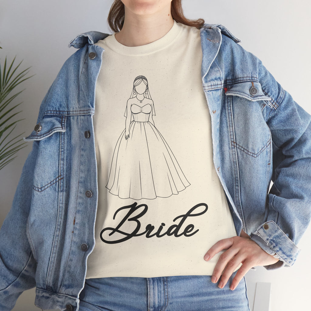 Bride Graphic Unisex Heavy Cotton Tee, Wedding Shirt, Bridal Party Gift, Engagement Celebration, Bride-to-Be Apparel, Wedding Day Outfit