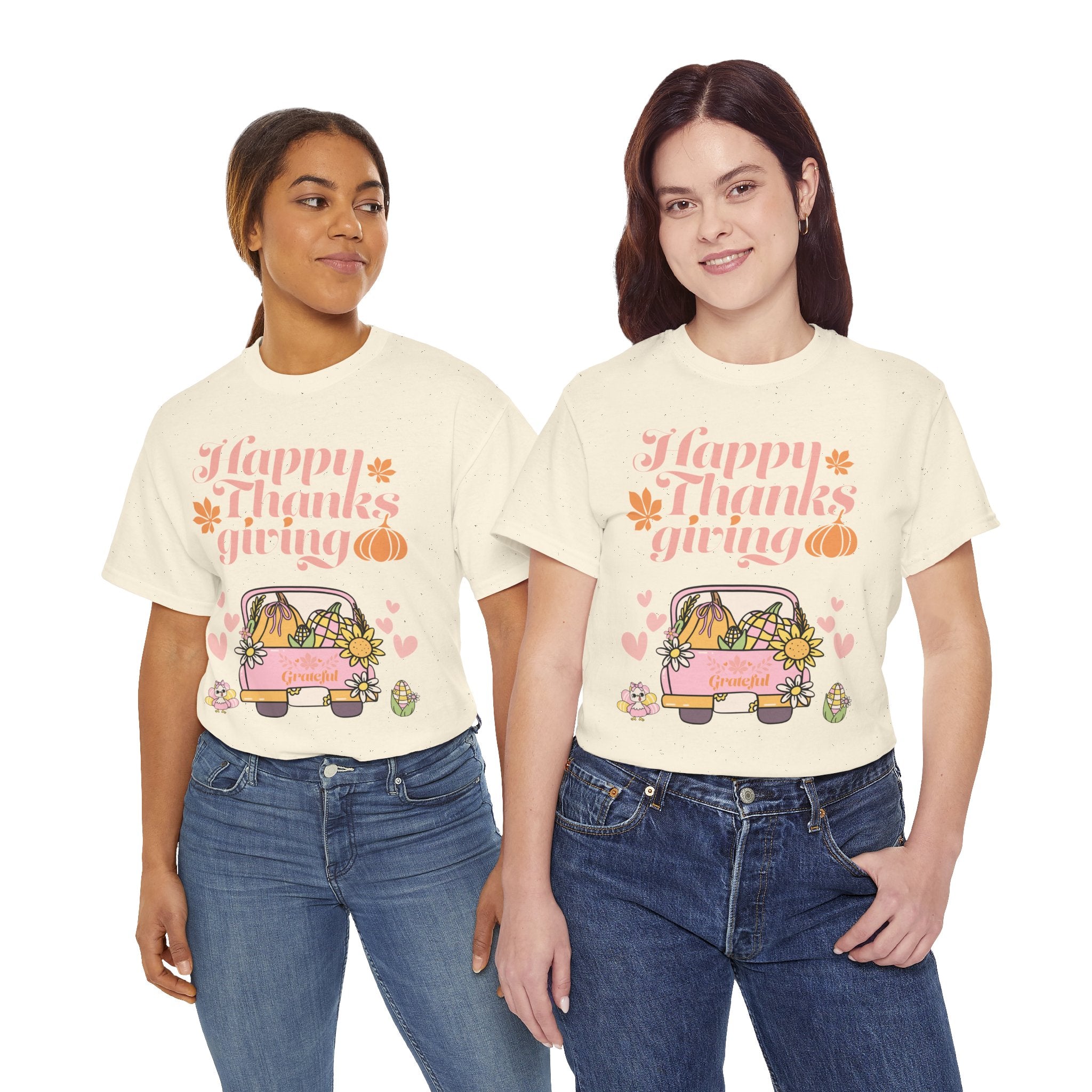 Happy Thanksgiving Unisex Tee | Cozy Autumn Shirt for Family Gatherings, Thanksgiving Celebration, Fall Fashion, Cute Gift Idea