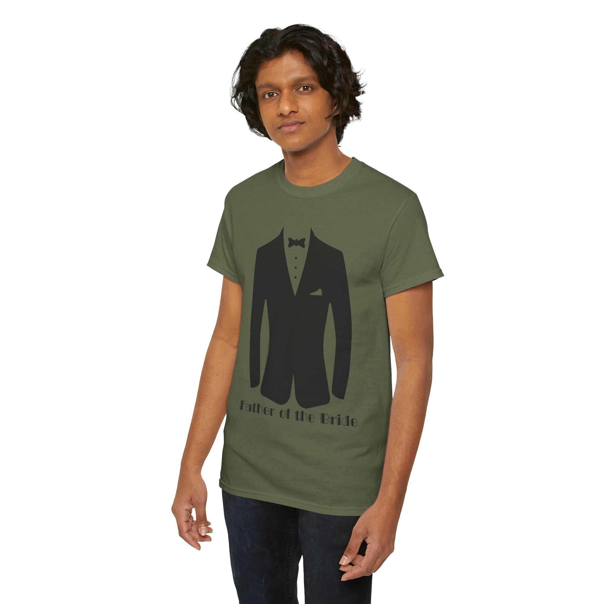 Father of the Bride Unisex Heavy Cotton Tee, Wedding Gift, Father's Day Shirt, Groom's Dad Tee, Special Occasion T-Shirt