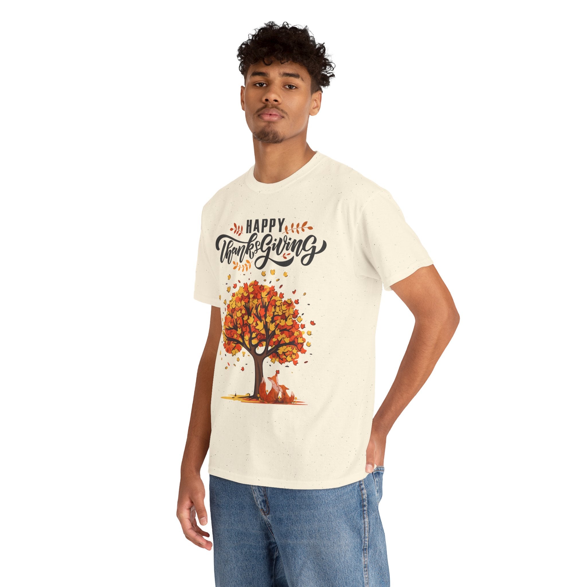 Thanksgiving Tree Tee, Fall T-Shirt, Autumn Apparel, Cozy Gift for Family, Cute Holiday Top