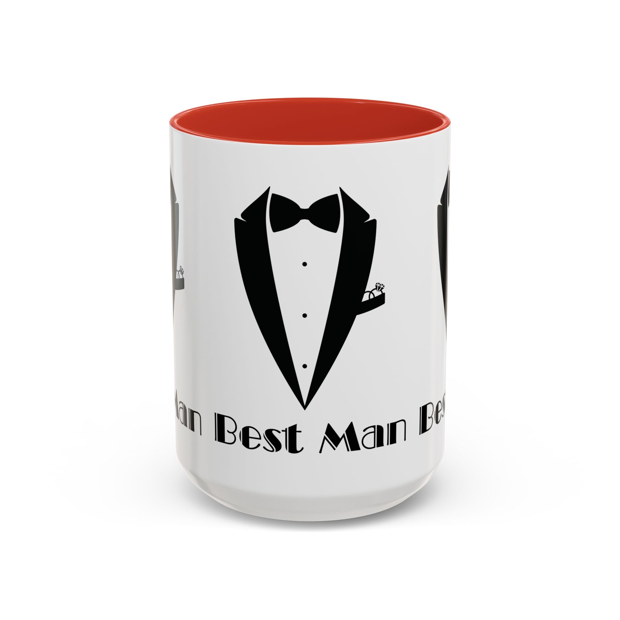 Best Man Accent Coffee Mug 11/15 oz, Groom’s Gift, Wedding Party Favor, Unique Best Man Gift, Black and White Coffee Cup