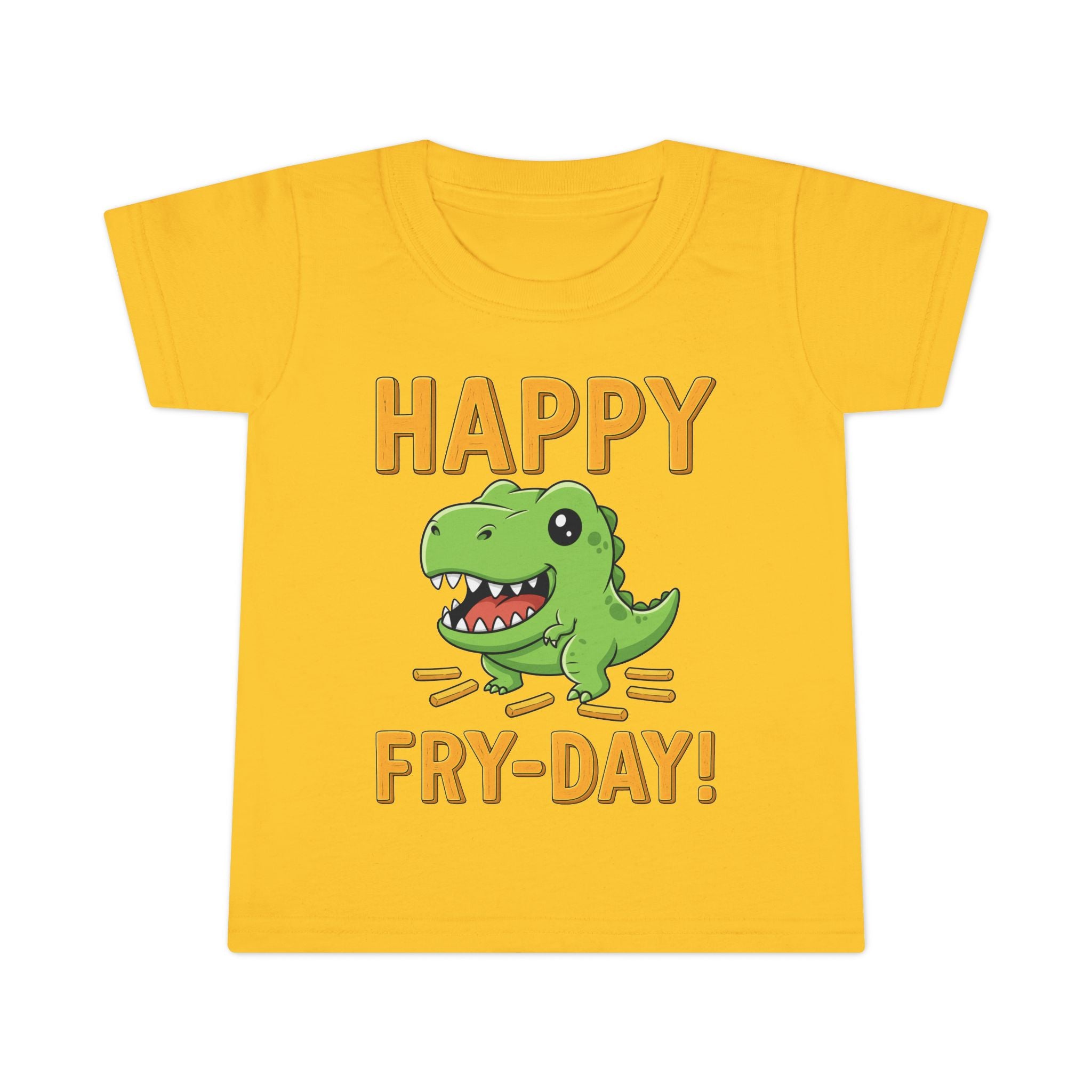 Dino Fry-Day Toddler T-Shirt, Fun Kids Tee, Dinosaur Shirt for Toddlers, Cute Children's Clothing, Toddler Gift Idea