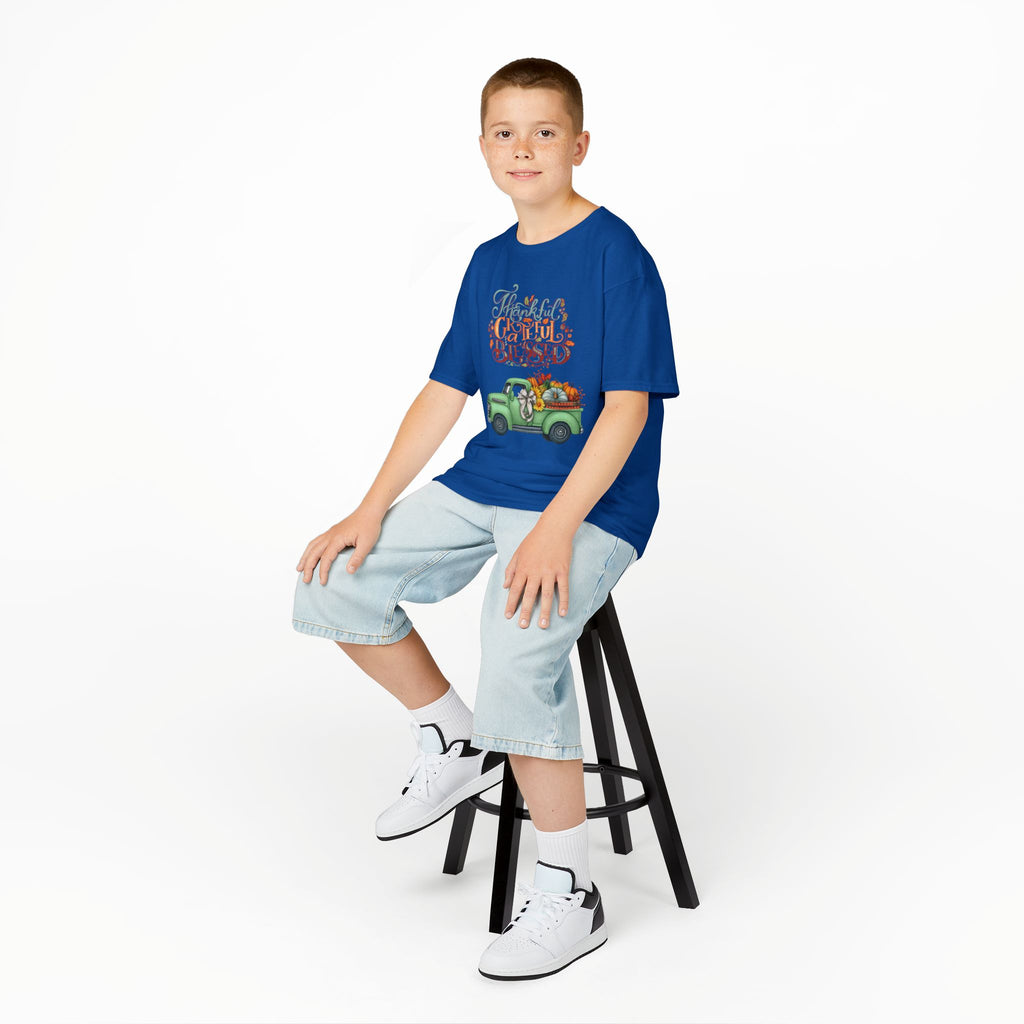 Blessed Fall Kids Tee, Adorable Autumn Shirt, Cute Harvest T-Shirt, Thanksgiving Gift for Kids, Comfy Cotton Youth Apparel