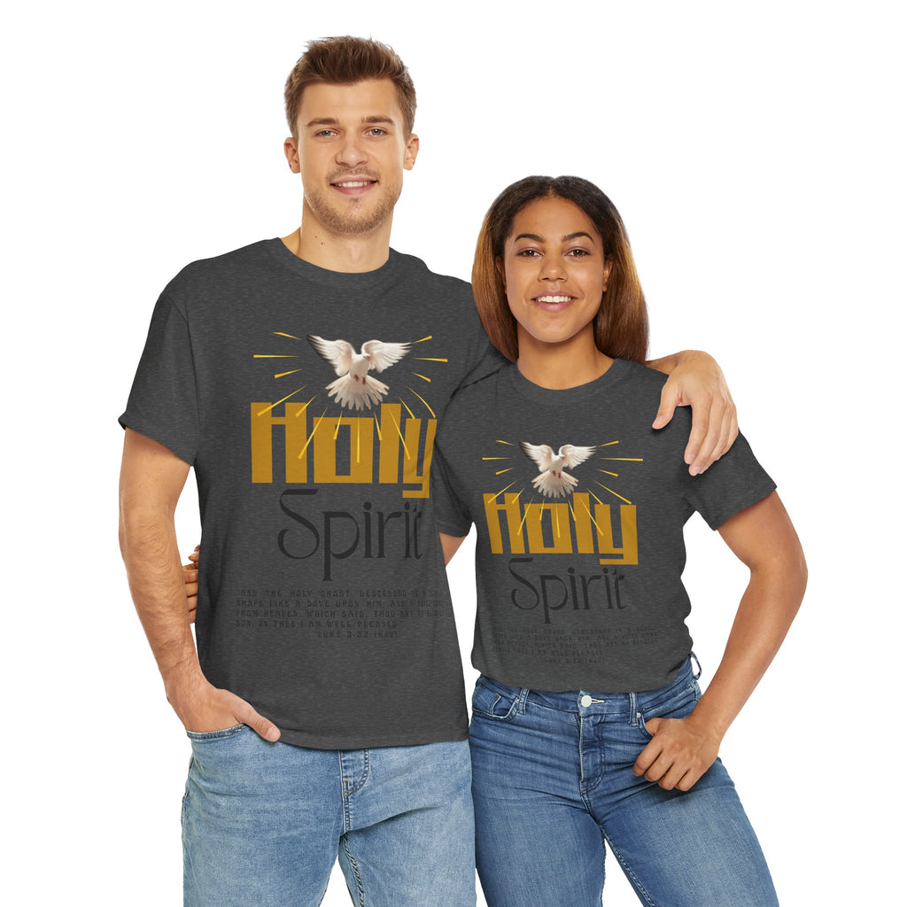 Christian T-shirts, Holy Spirit Unisex Heavy Cotton Tee, Inspirational T-Shirt for Faith Celebration, Christian Gift, Spiritual Attire, Religious Apparel