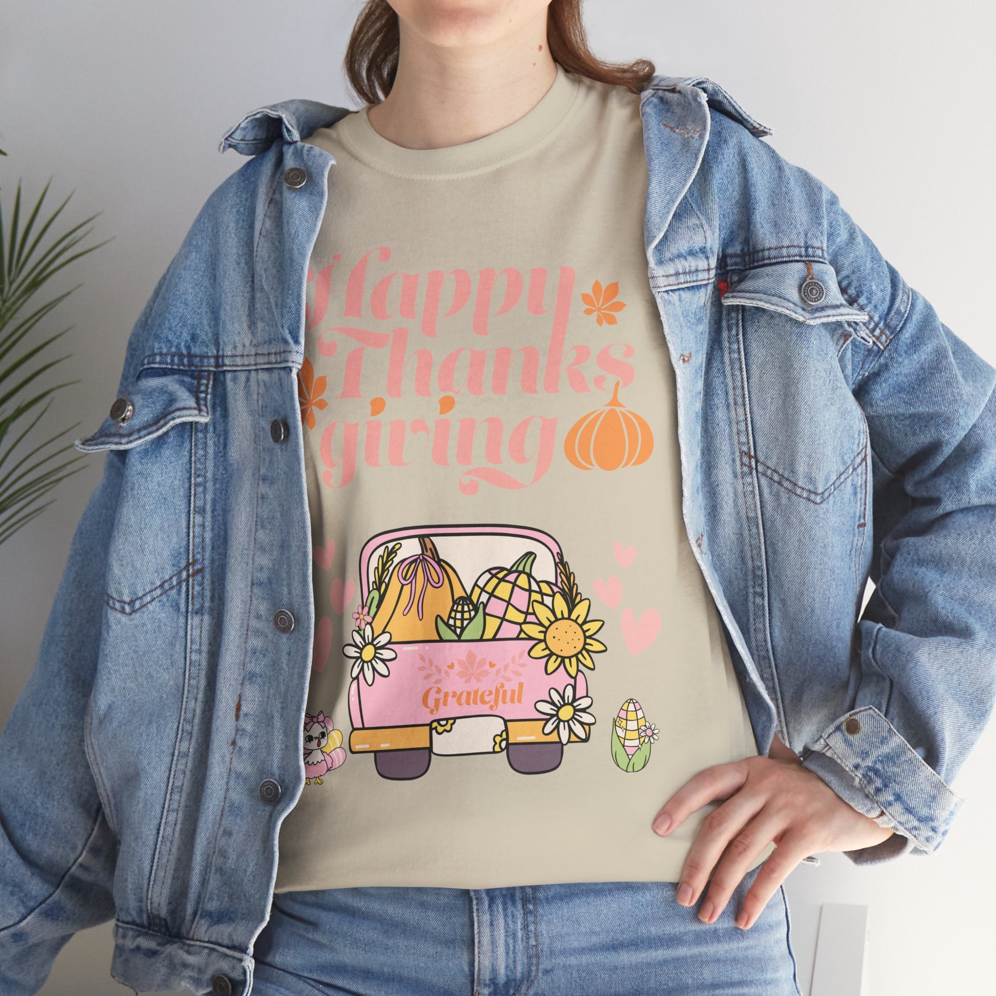 Happy Thanksgiving Unisex Tee | Cozy Autumn Shirt for Family Gatherings, Thanksgiving Celebration, Fall Fashion, Cute Gift Idea