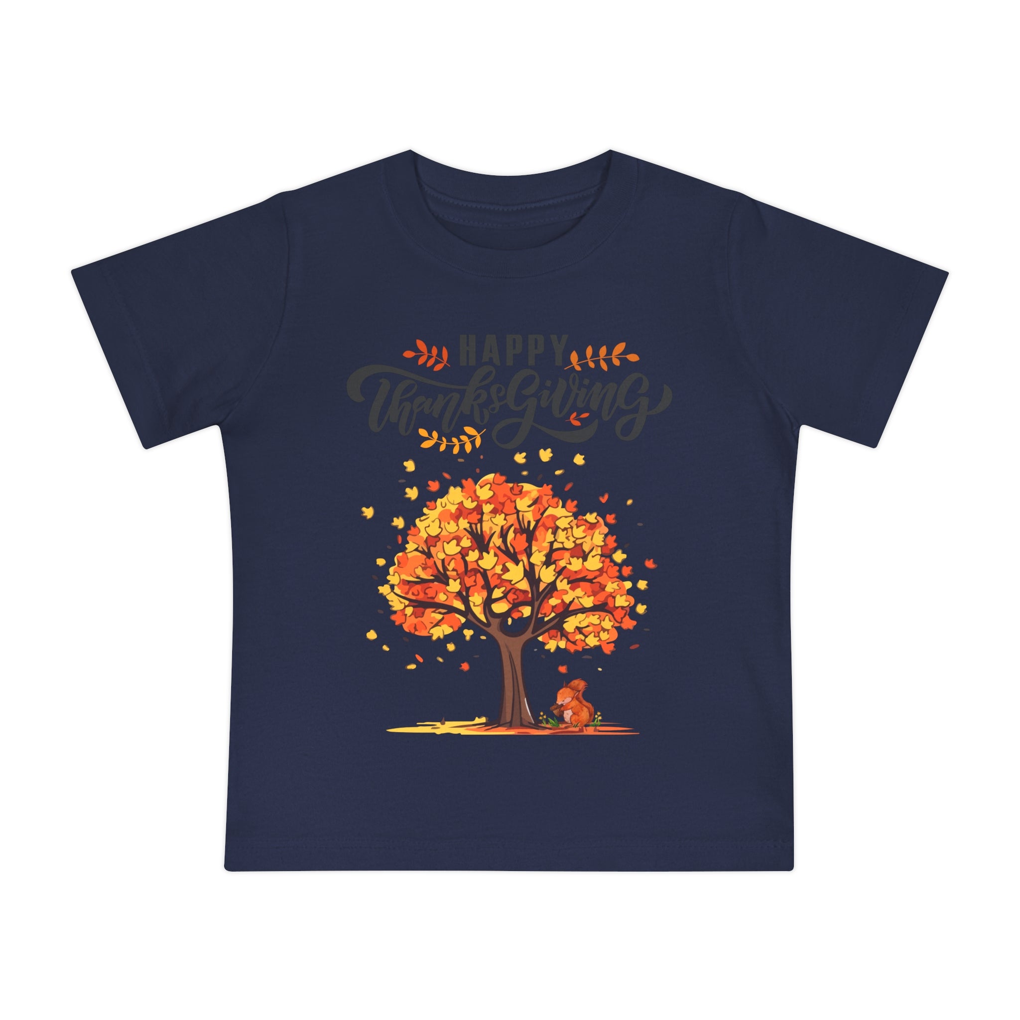 Happy Thanksgiving/Thanksgiving Baby T-Shirt, Cute Fall Apparel, Kids Autumn Clothing, Holiday Gift, Seasonal Outfit, Fall Tree Design