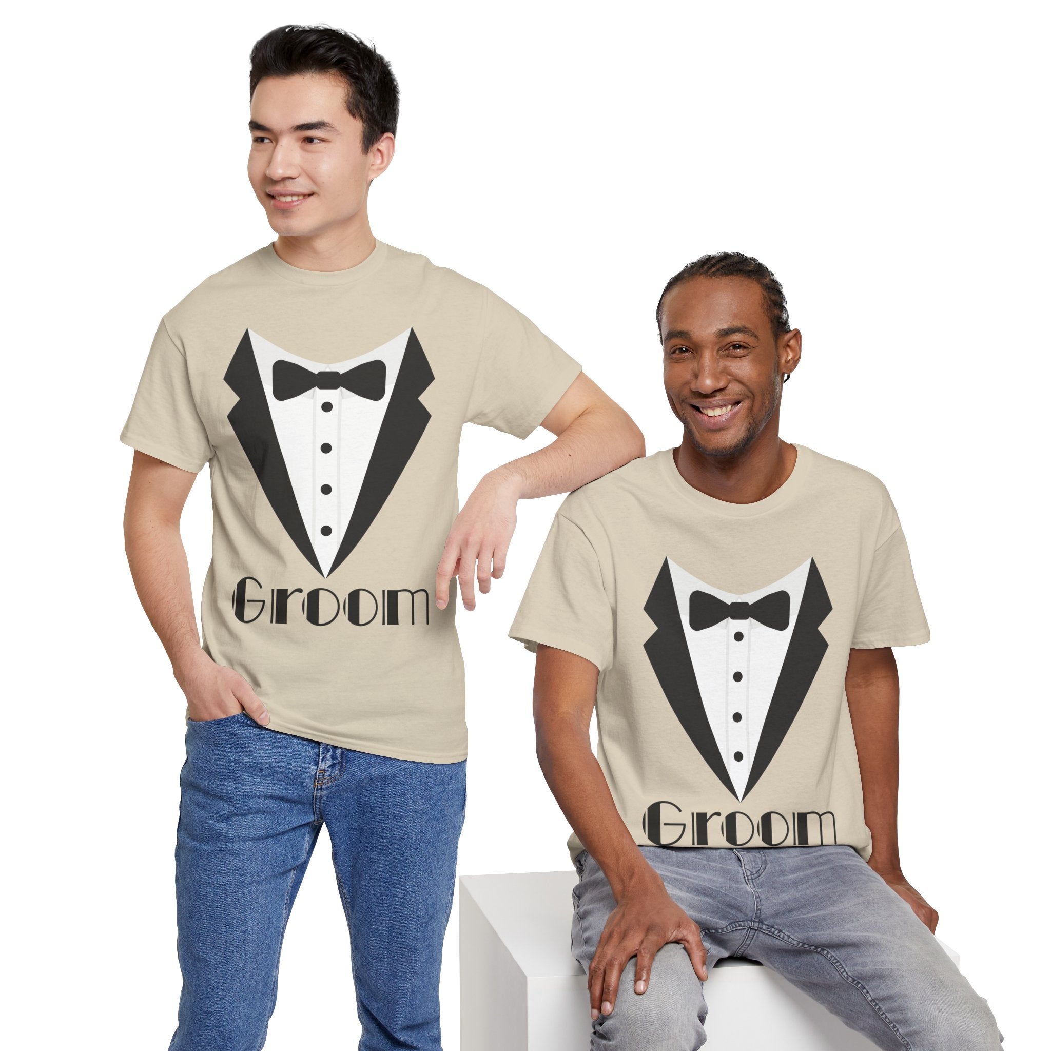 Groom T-Shirt, Unisex Heavy Cotton Tee for Weddings, Bachelor Parties, Groomsmen Gifts, Casual Wear, Bridal Showers