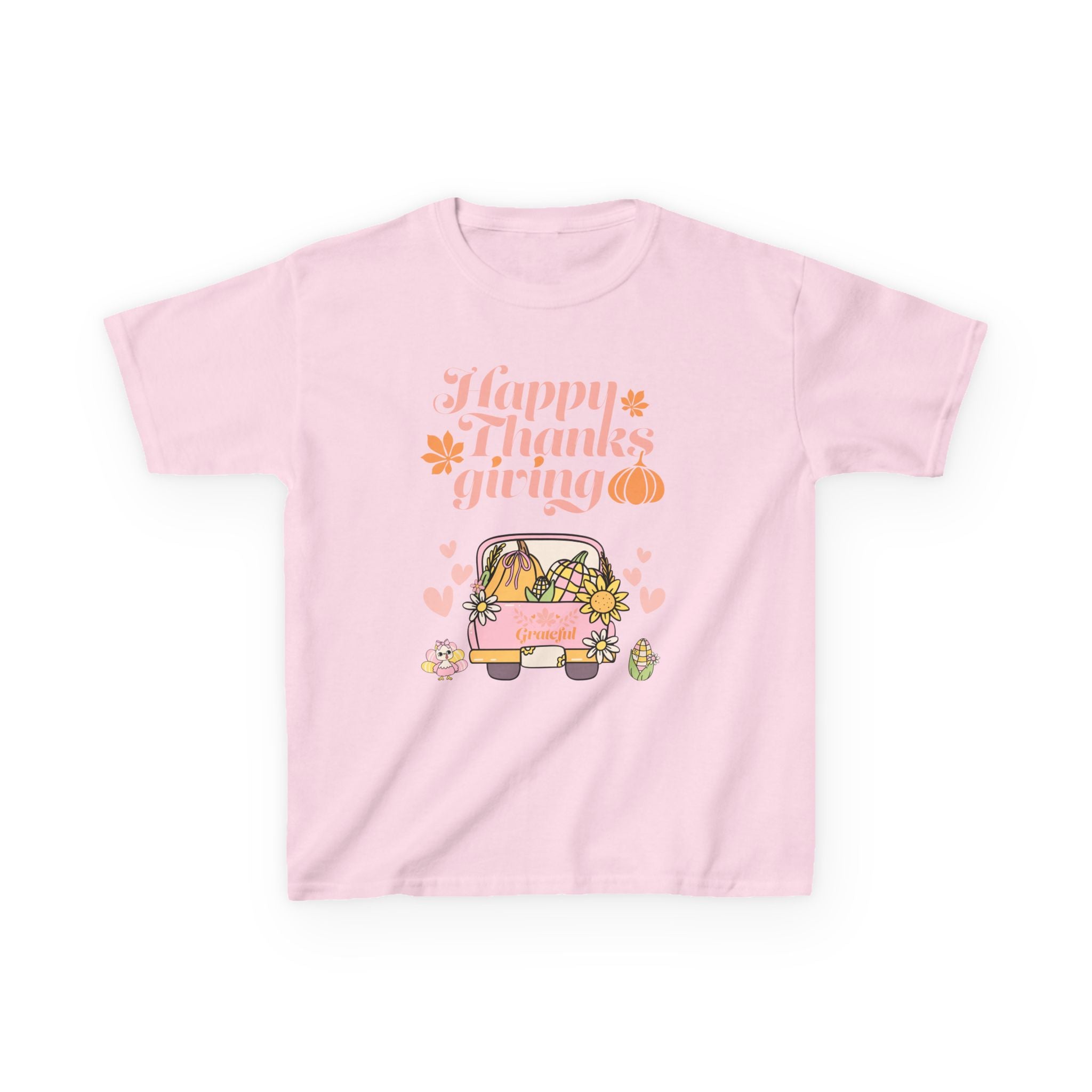 Happy Thanksgiving Kids Tee, Fall T-Shirt, Cute Pumpkin Shirt, Autumn Apparel, Kids Harvest Tee, Seasonal Kids Clothing