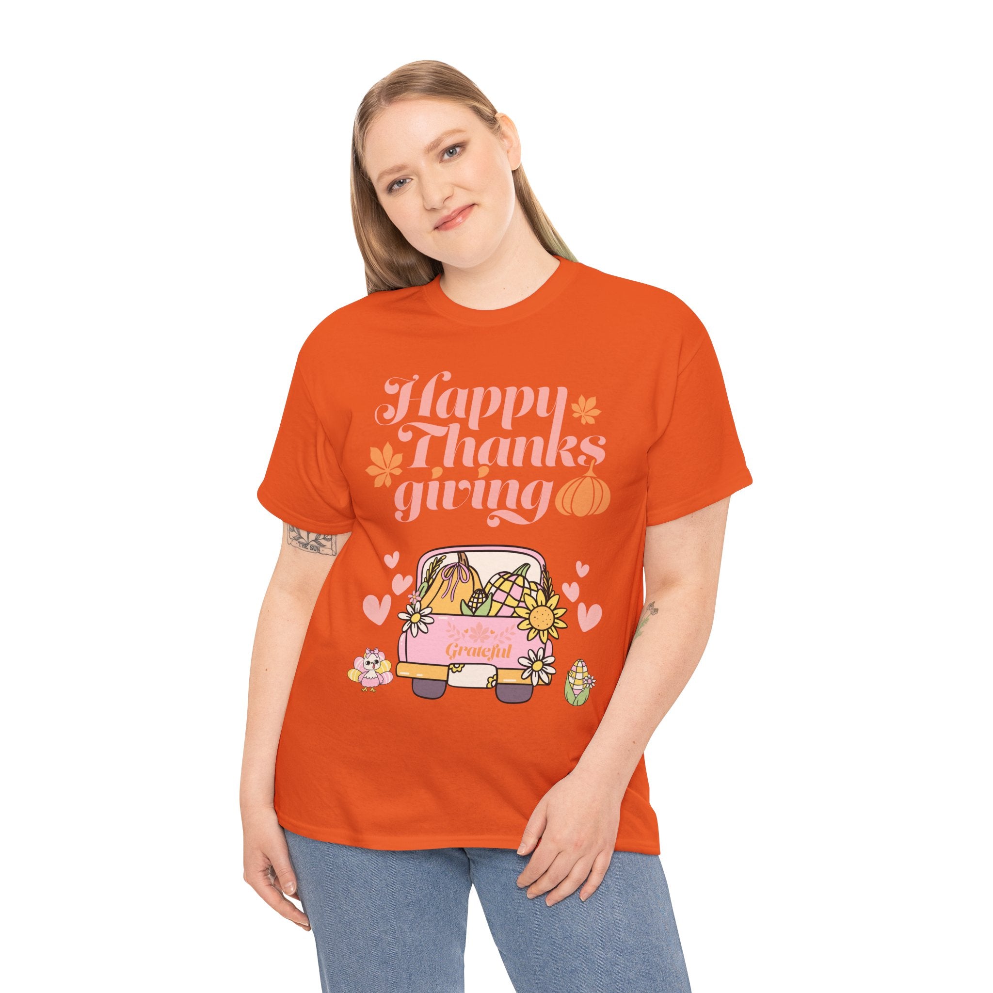 Happy Thanksgiving Unisex Tee | Cozy Autumn Shirt for Family Gatherings, Thanksgiving Celebration, Fall Fashion, Cute Gift Idea