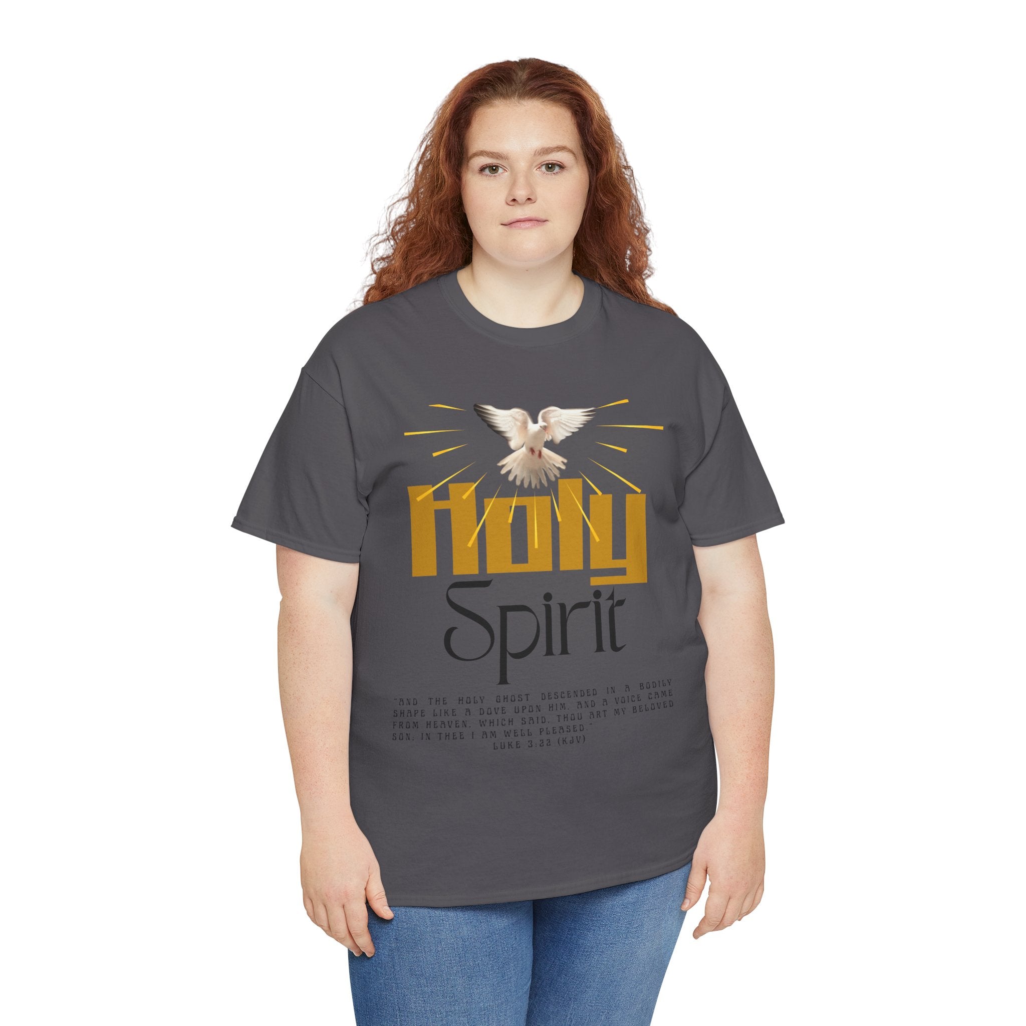 Christian T-shirts, Holy Spirit Unisex Heavy Cotton Tee, Inspirational T-Shirt for Faith Celebration, Christian Gift, Spiritual Attire, Religious Apparel