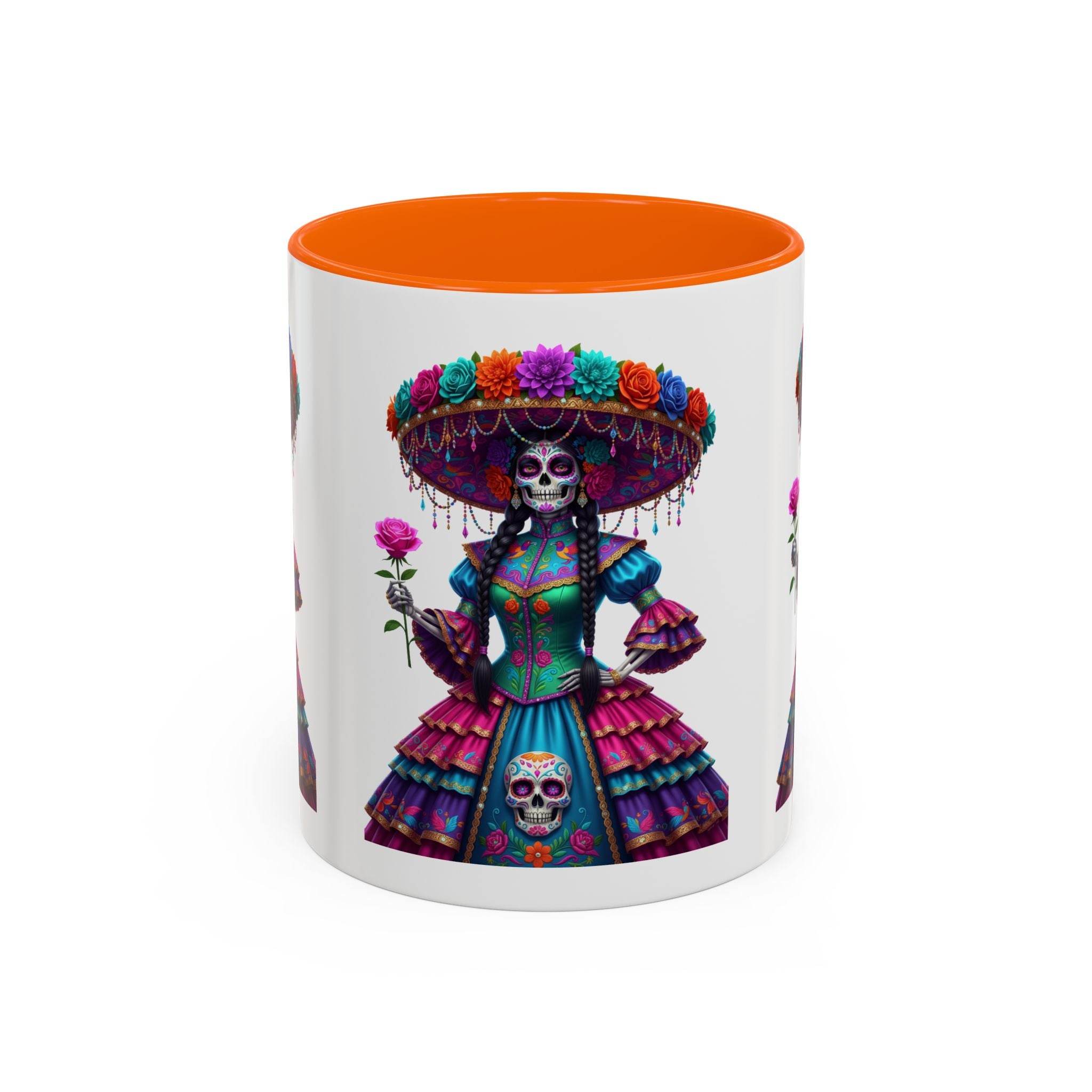 La Catrina Elegante – Día de los Muertos Inspired Artwork, Caffeine Lover Gift, Halloween Decor, Artful Drinkware