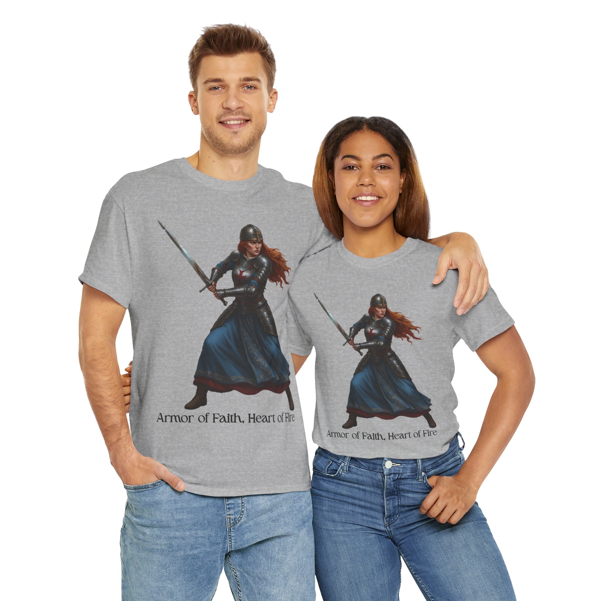 Warrior Spirit Unisex Heavy Cotton Tee, Inspirational Shirt, Fantasy Gift, Empowerment Merchandise, Soft Cotton Tee, Everyday Wear