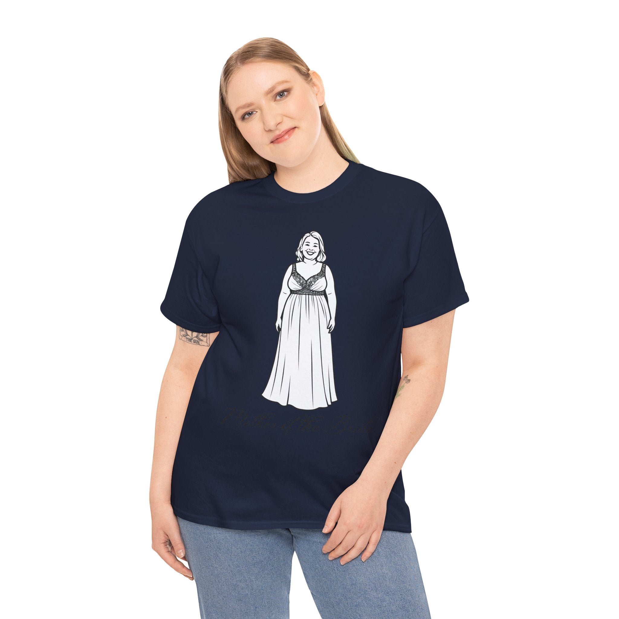 Mother of the Bride Tee, Plus Size Wedding Shirt, Unisex Cotton T-Shirt, Bridal Party Gift, Fun Wedding Day Apparel