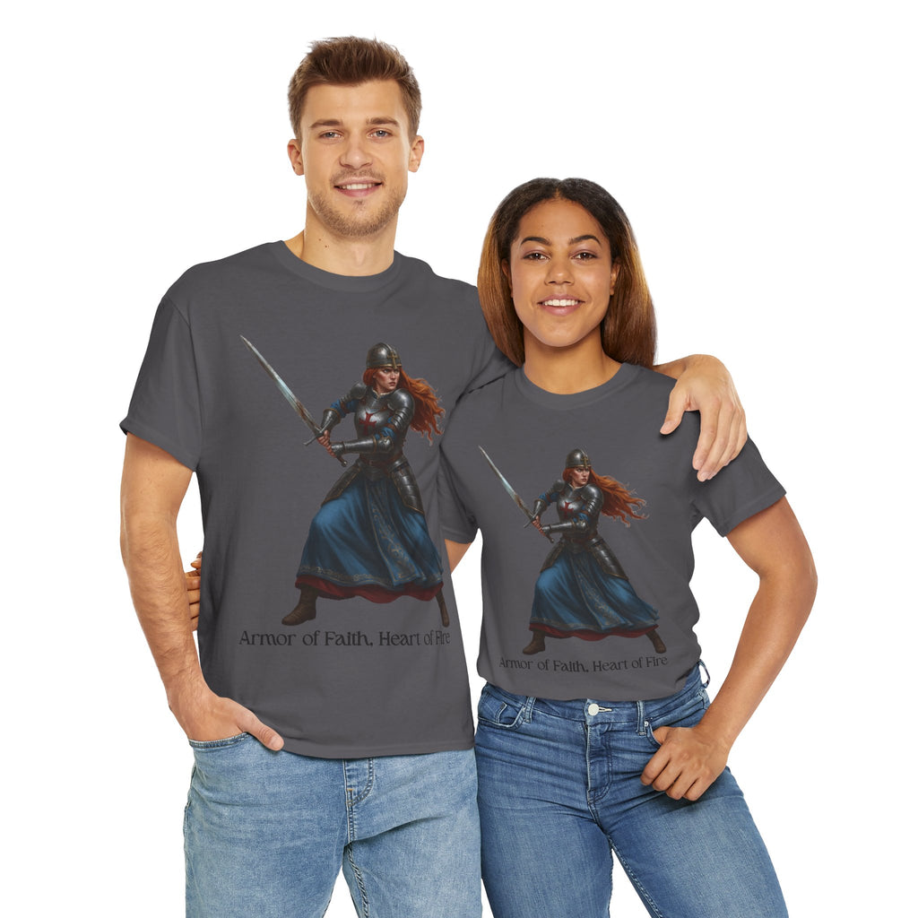 Warrior Spirit Unisex Heavy Cotton Tee, Inspirational Shirt, Fantasy Gift, Empowerment Merchandise, Soft Cotton Tee, Everyday Wear