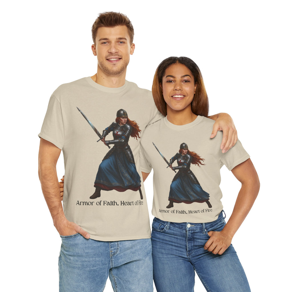 Warrior Spirit Unisex Heavy Cotton Tee, Inspirational Shirt, Fantasy Gift, Empowerment Merchandise, Soft Cotton Tee, Everyday Wear